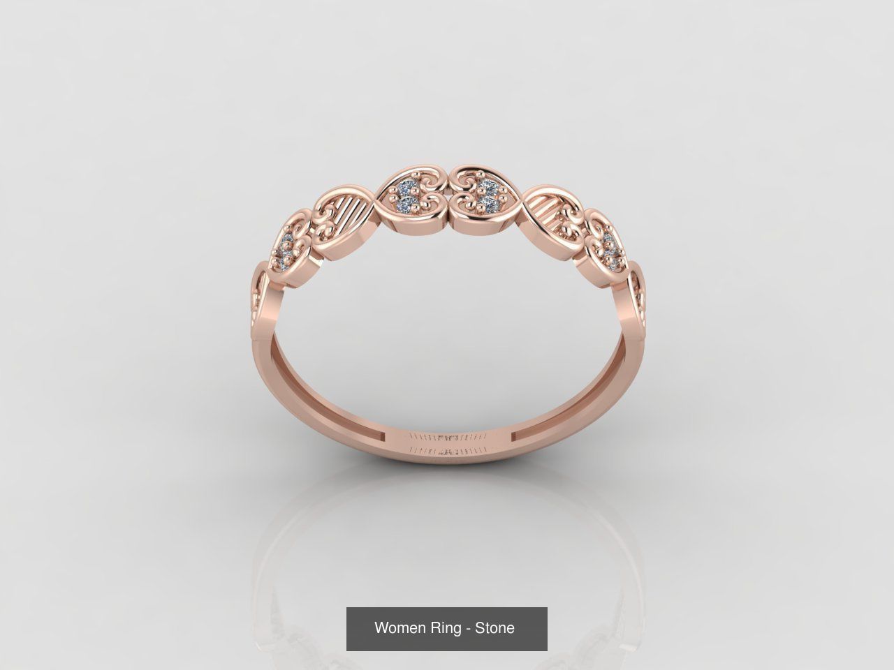 100 Files - Women Ring Womens Rings With Stone Models 3DM 3D Model Collection_28