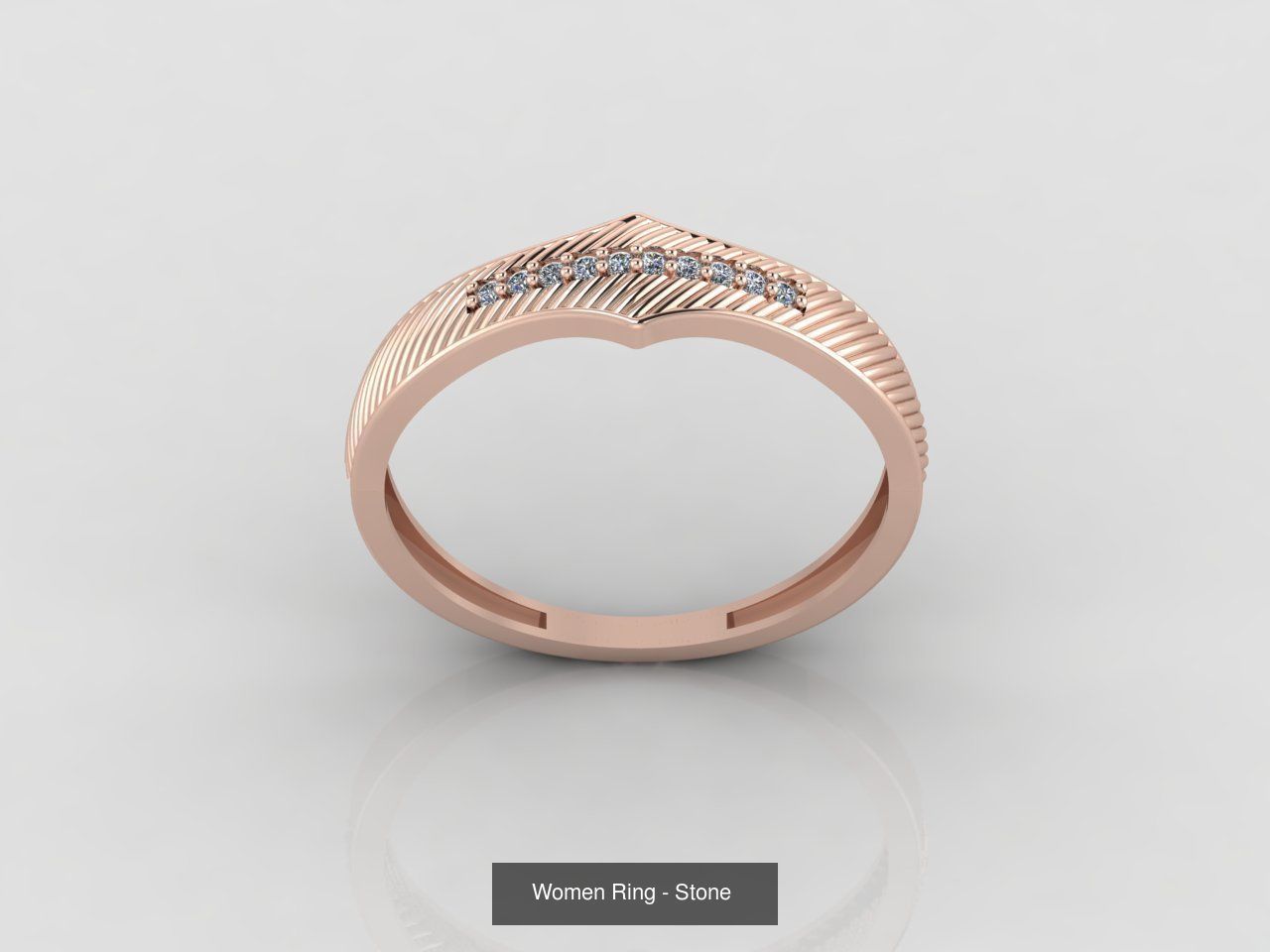 100 Files - Women Ring Womens Rings With Stone Models 3DM 3D Model Collection_36