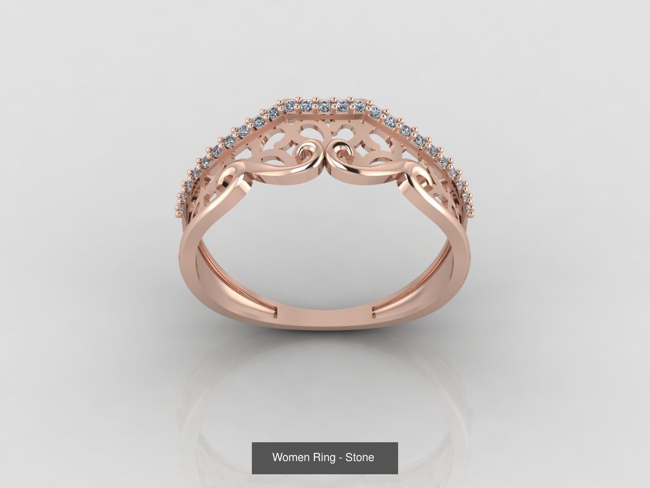 100 Files - Women Ring Womens Rings With Stone Models 3DM 3D Model Collection_49