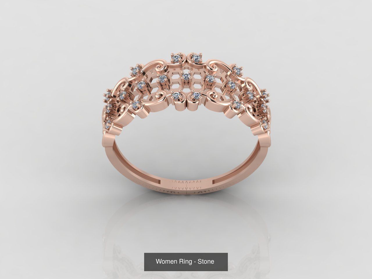 100 Files - Women Ring Womens Rings With Stone Models 3DM 3D Model Collection_37