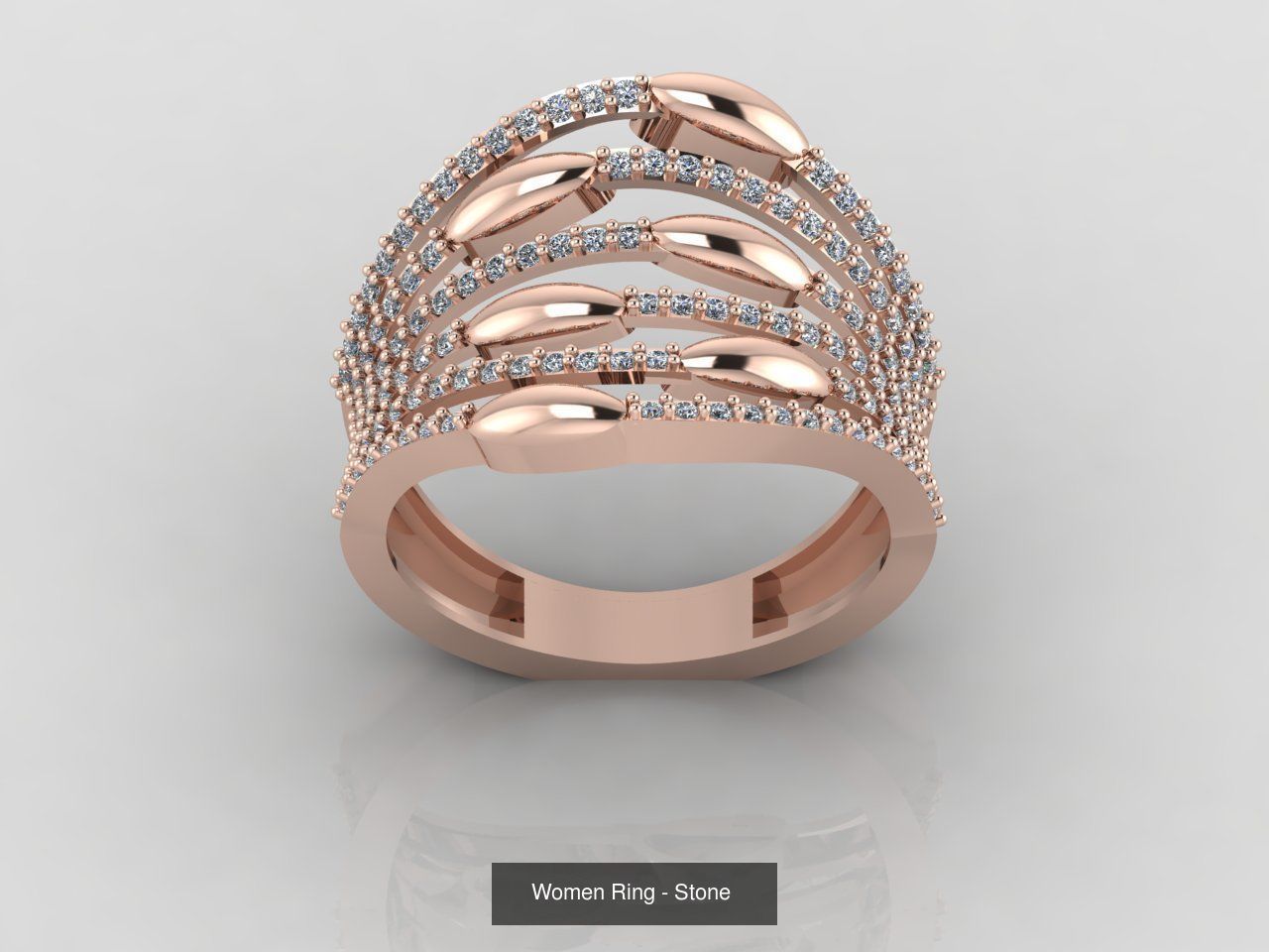 100 Files - Women Ring Womens Rings With Stone Models 3DM 3D Model Collection_17