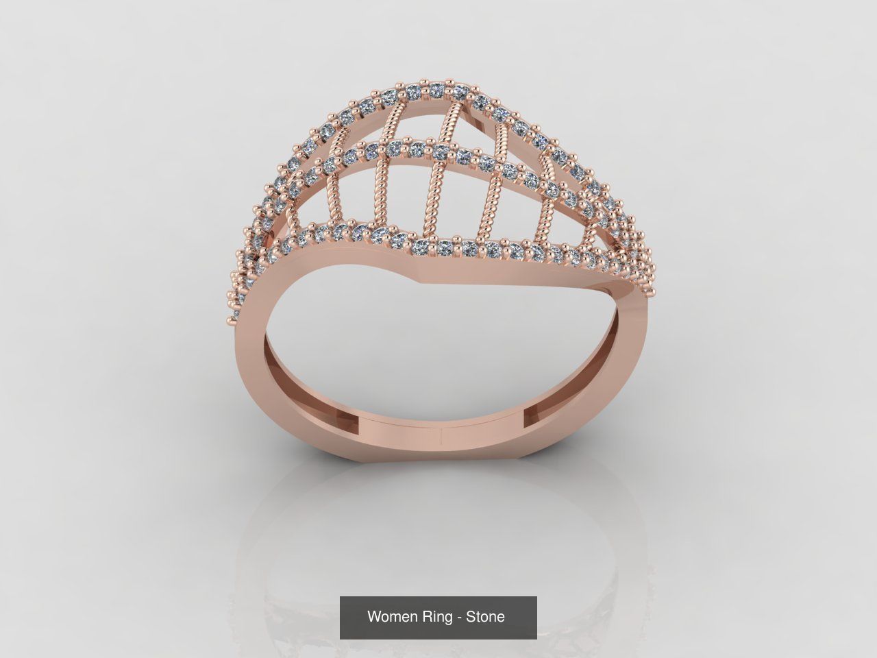 100 Files - Women Ring Womens Rings With Stone Models 3DM 3D Model Collection_13