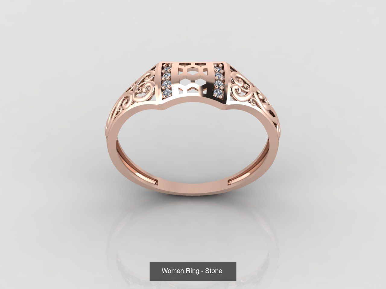 100 Files - Women Ring Womens Rings With Stone Models 3DM 3D Model Collection_64