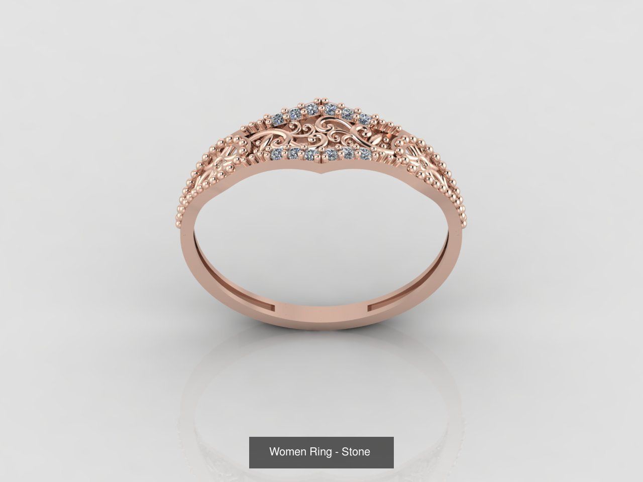 100 Files - Women Ring Womens Rings With Stone Models 3DM 3D Model Collection_75