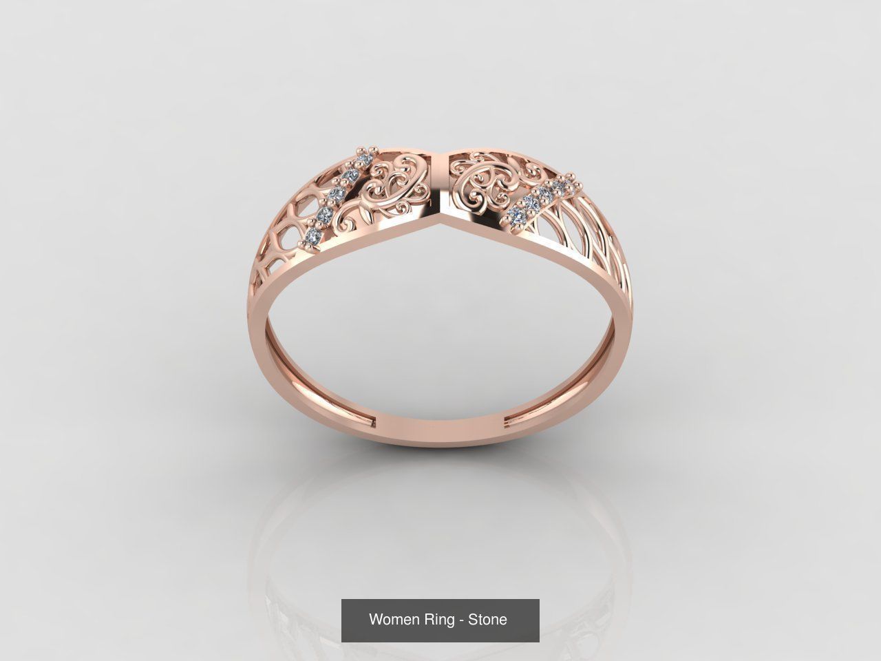 100 Files - Women Ring Womens Rings With Stone Models 3DM 3D Model Collection_85