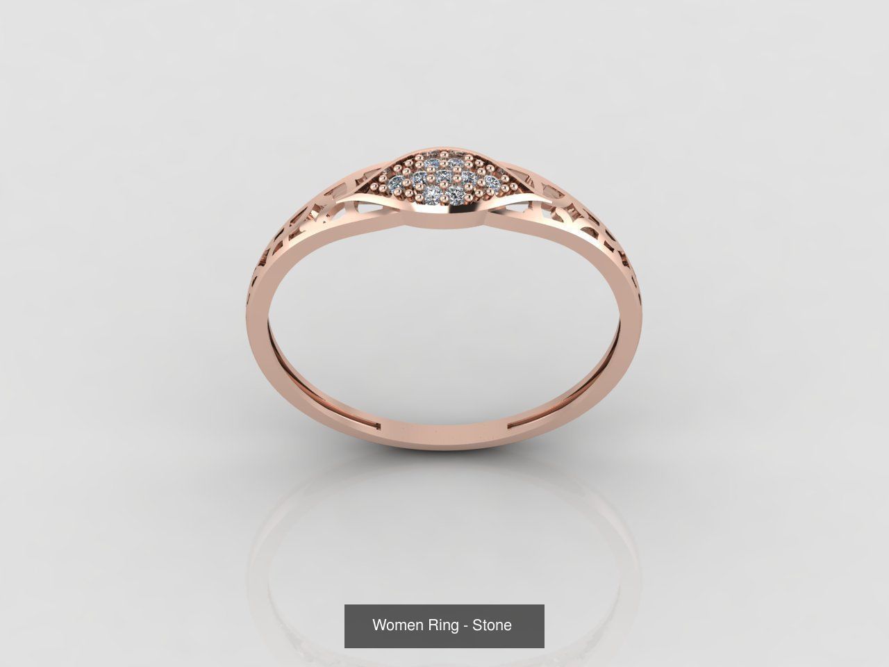 100 Files - Women Ring Womens Rings With Stone Models 3DM 3D Model Collection_68
