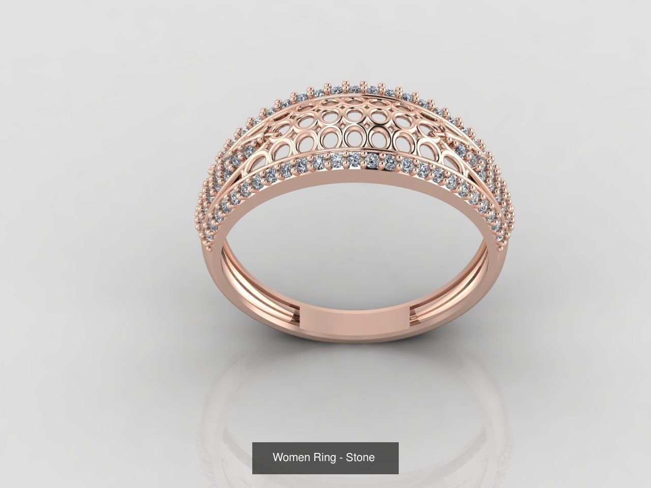 100 Files - Women Ring Womens Rings With Stone Models 3DM 3D Model Collection_91