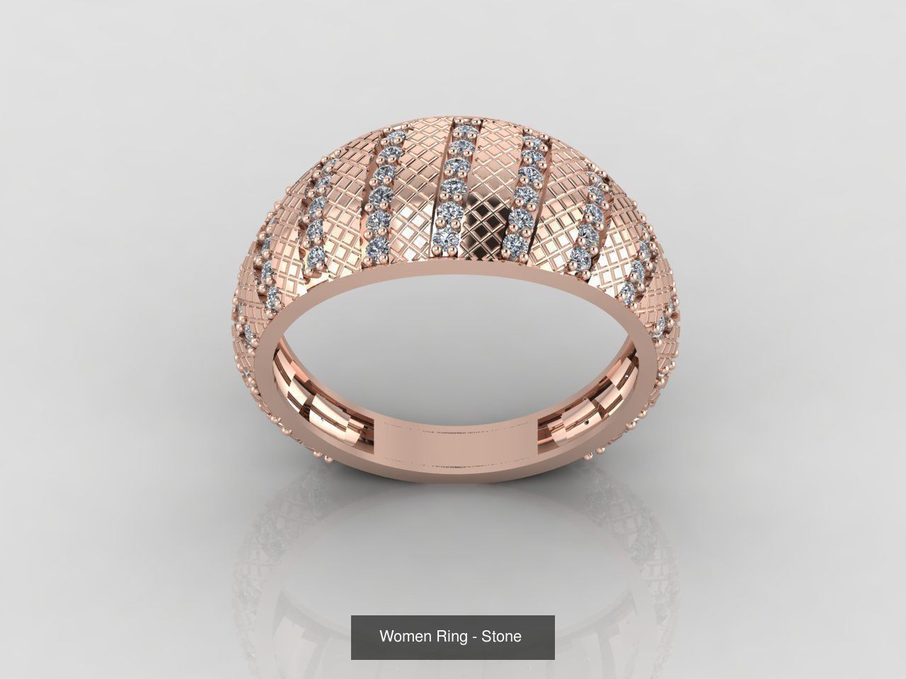 100 Files - Women Ring Womens Rings With Stone Models 3DM 3D Model Collection_10