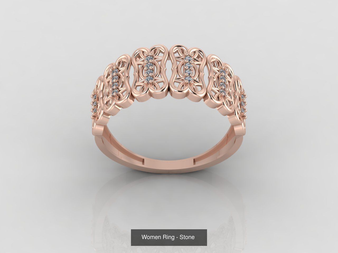 100 Files - Women Ring Womens Rings With Stone Models 3DM 3D Model Collection_52