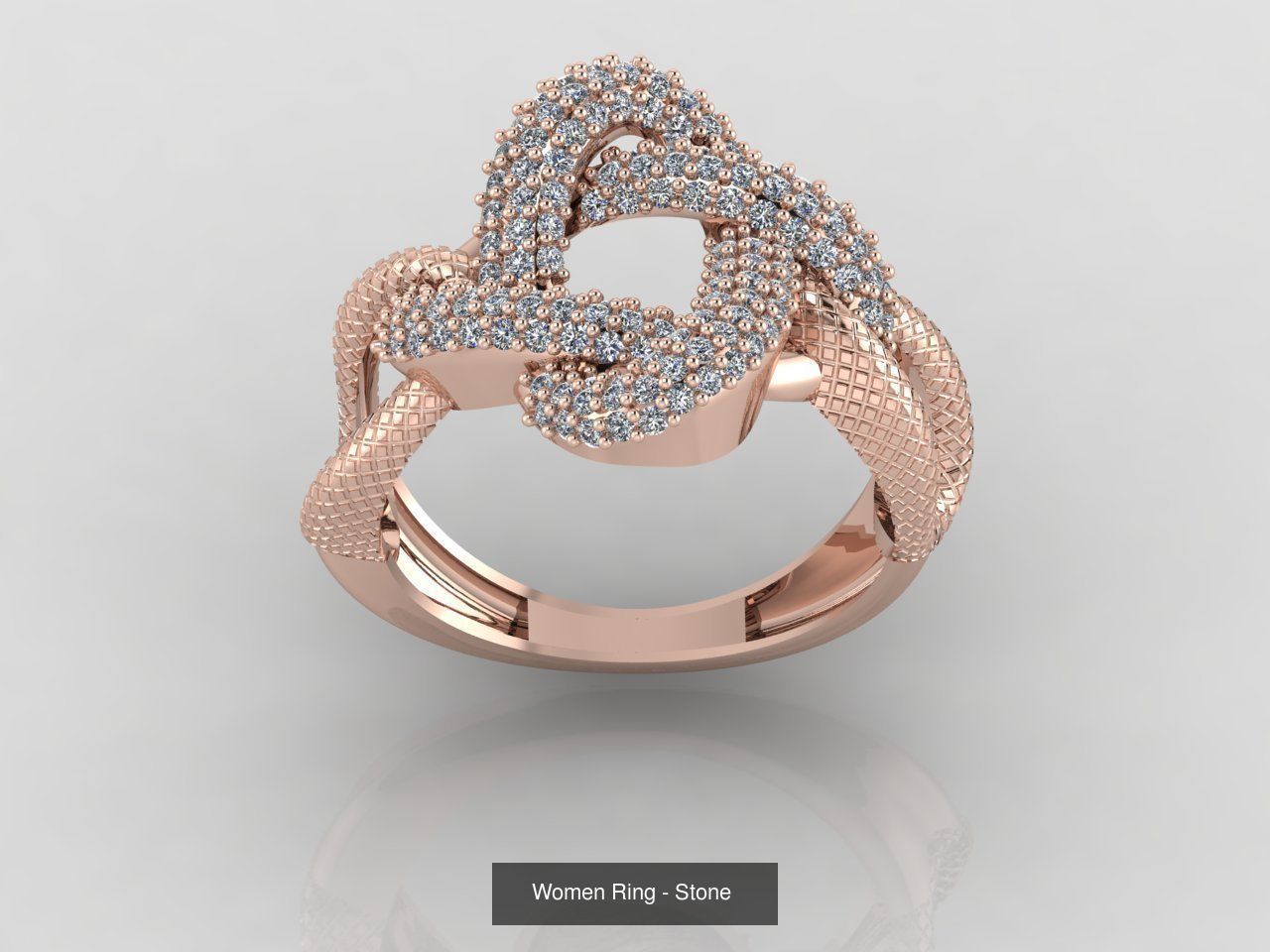 100 Files - Women Ring Womens Rings With Stone Models 3DM 3D Model Collection_22