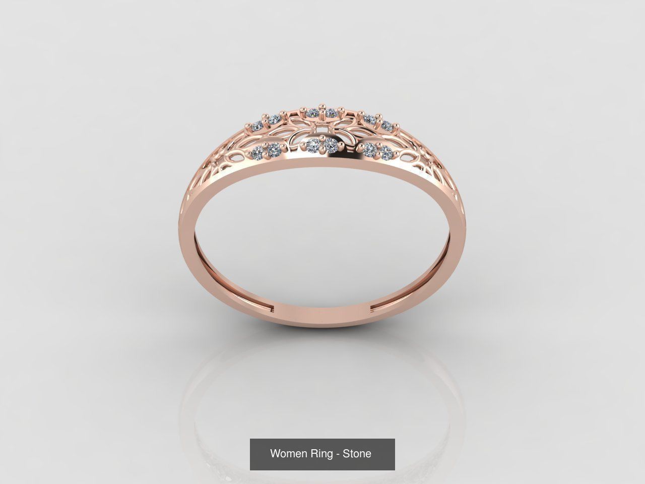 100 Files - Women Ring Womens Rings With Stone Models 3DM 3D Model Collection_83