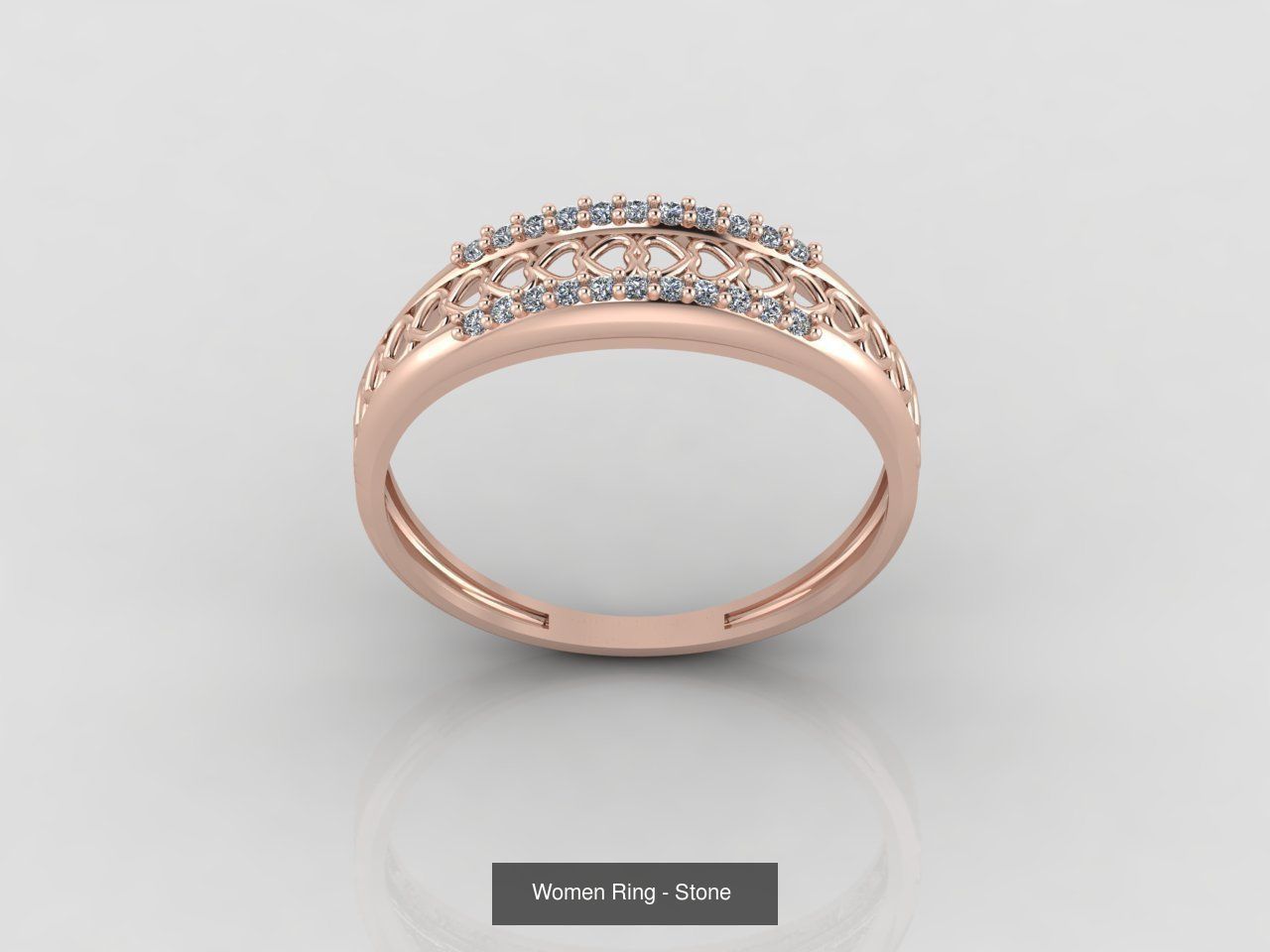 100 Files - Women Ring Womens Rings With Stone Models 3DM 3D Model Collection_39
