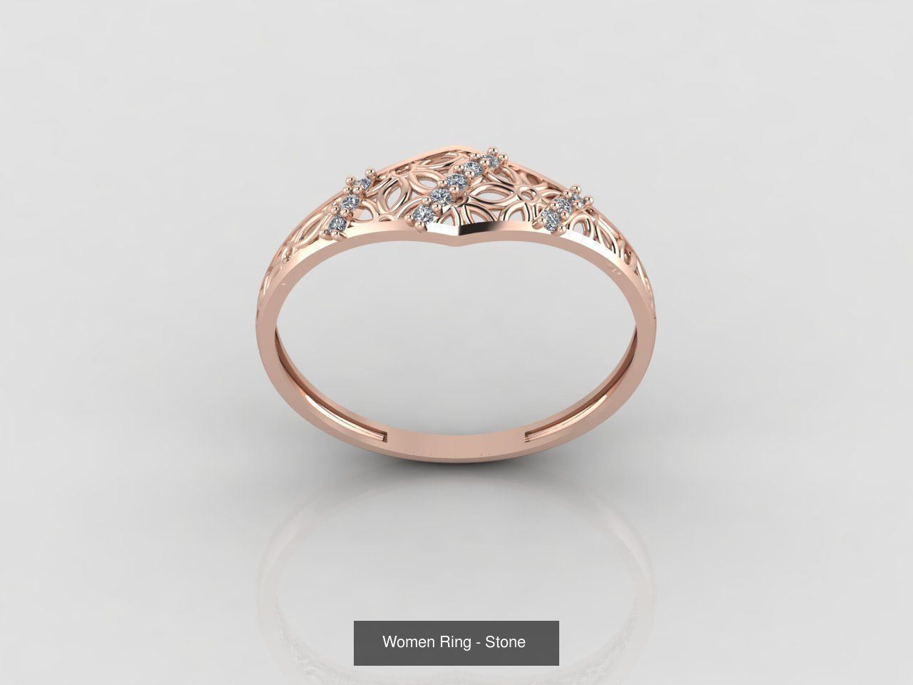 100 Files - Women Ring Womens Rings With Stone Models 3DM 3D Model Collection_76