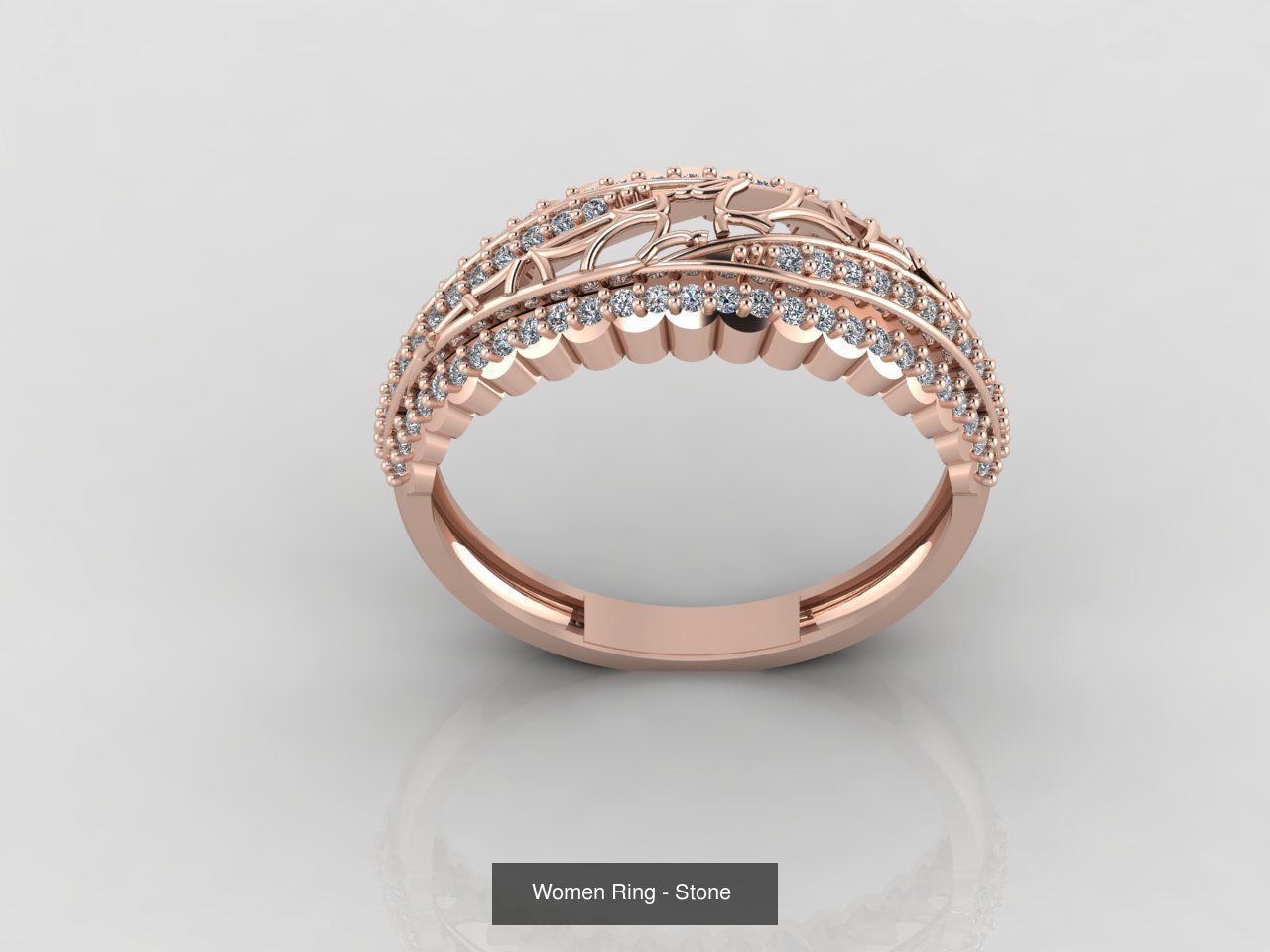 100 Files - Women Ring Womens Rings With Stone Models 3DM 3D Model Collection_97