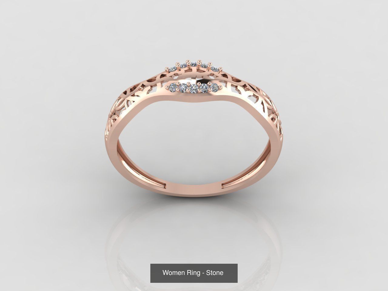 100 Files - Women Ring Womens Rings With Stone Models 3DM 3D Model Collection_65