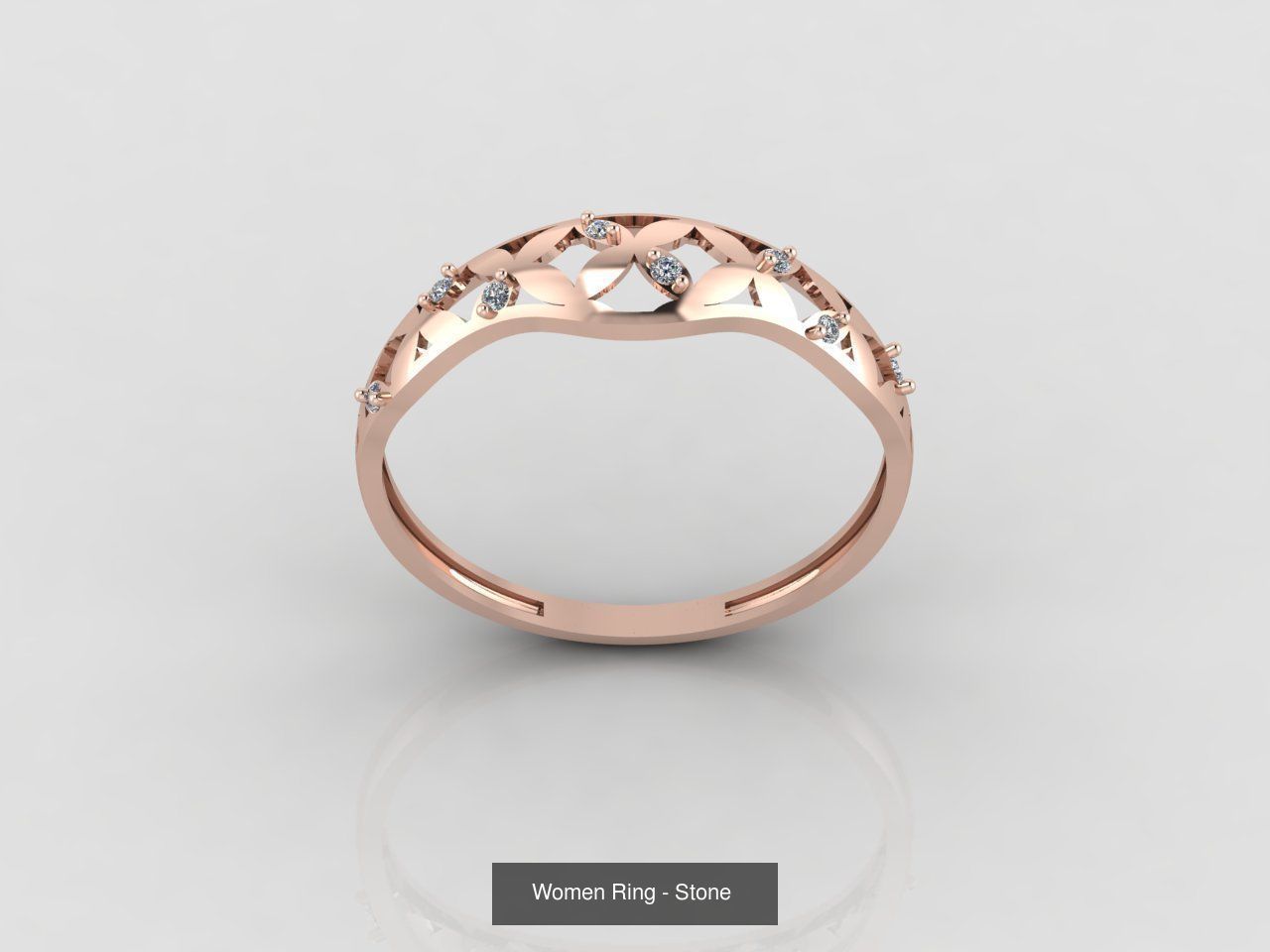 100 Files - Women Ring Womens Rings With Stone Models 3DM 3D Model Collection_79