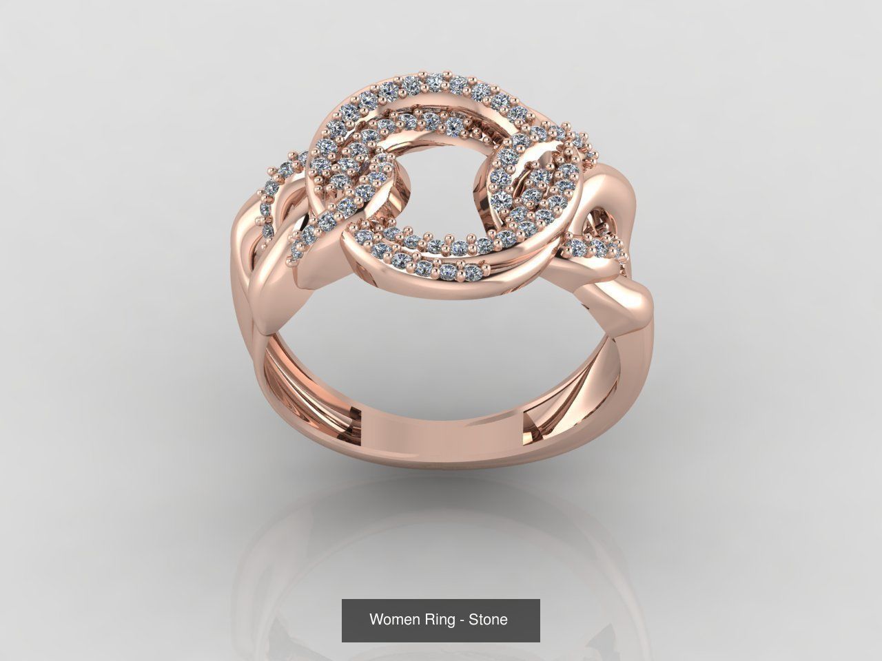 100 Files - Women Ring Womens Rings With Stone Models 3DM 3D Model Collection_21