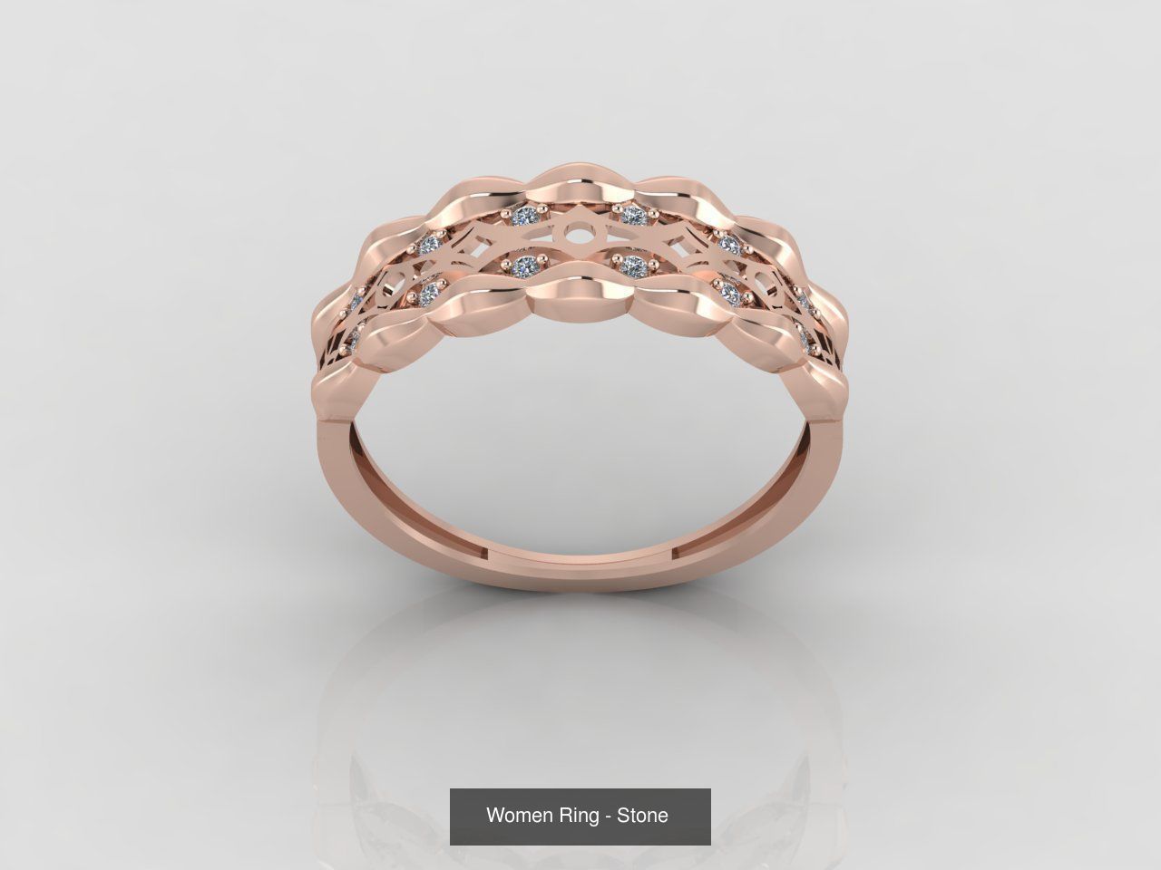 100 Files - Women Ring Womens Rings With Stone Models 3DM 3D Model Collection_78