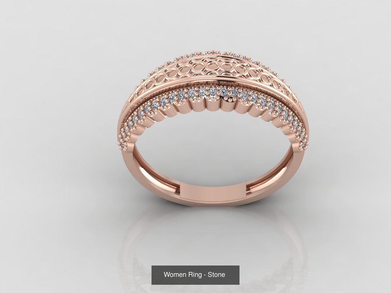 100 Files - Women Ring Womens Rings With Stone Models 3DM 3D Model Collection_98
