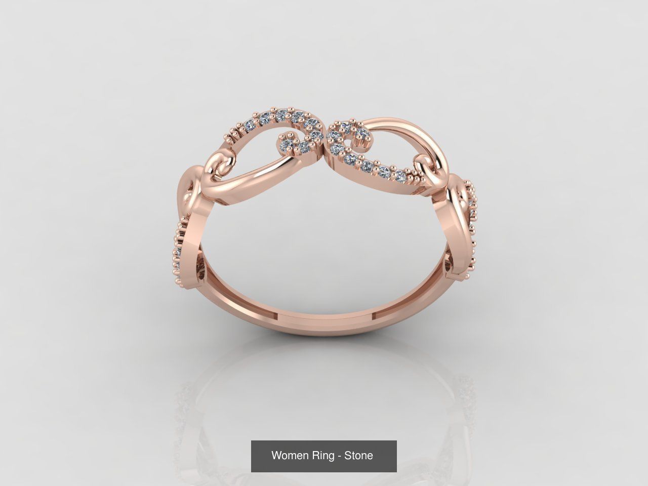 100 Files - Women Ring Womens Rings With Stone Models 3DM 3D Model Collection_35