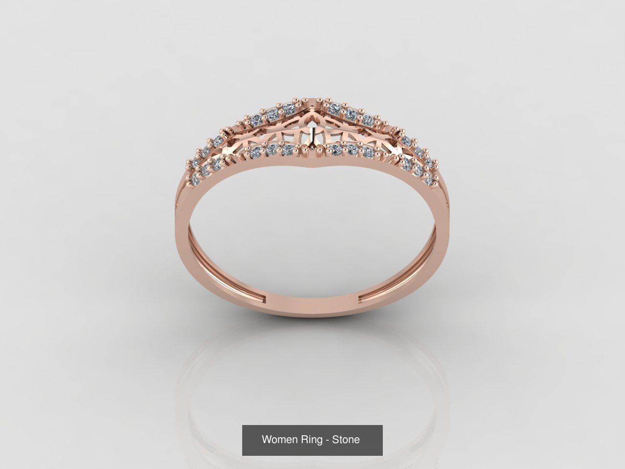 100 Files - Women Ring Womens Rings With Stone Models 3DM 3D Model Collection_57