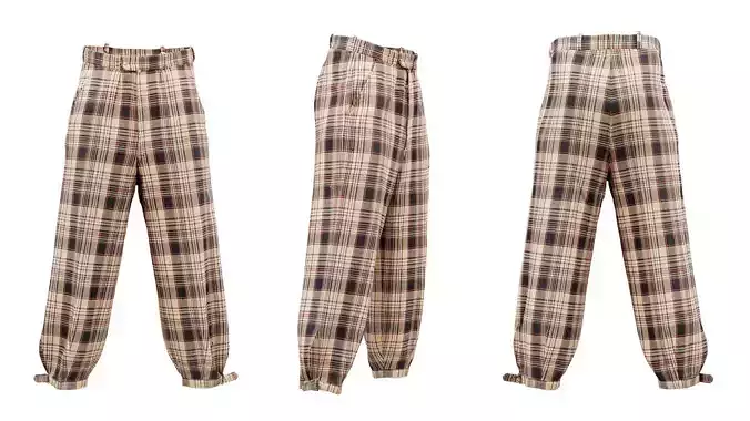 Suit G Trousers Low-poly 3D model