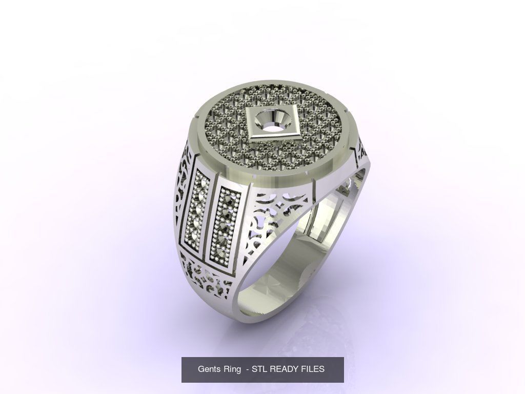 76 Files - STL 3D Model Gent Ring Gents Ring 3D print model  3D Model Collection_17