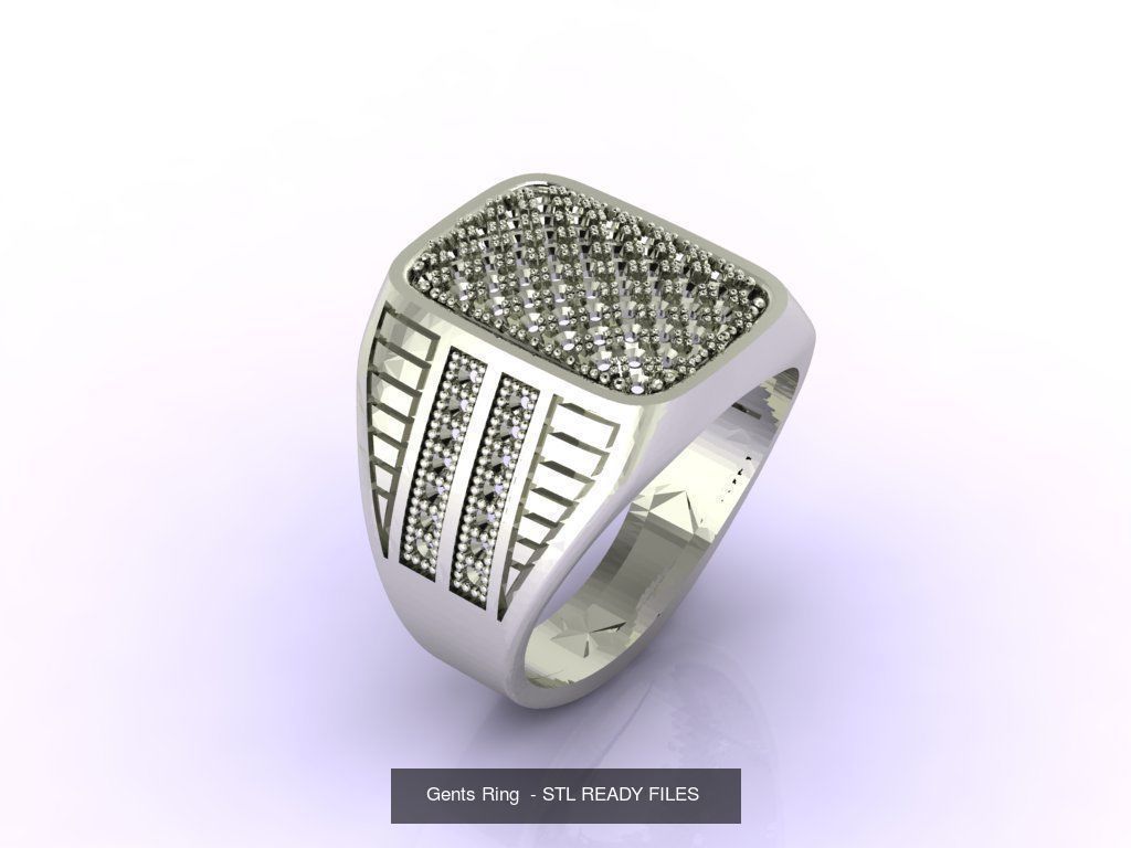 76 Files - STL 3D Model Gent Ring Gents Ring 3D print model  3D Model Collection_26
