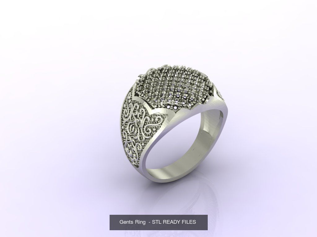 76 Files - STL 3D Model Gent Ring Gents Ring 3D print model  3D Model Collection_11