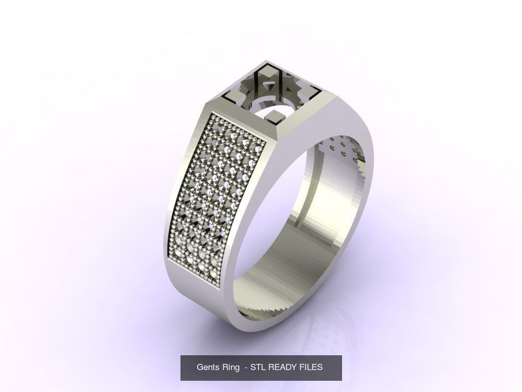 76 Files - STL 3D Model Gent Ring Gents Ring 3D print model  3D Model Collection_13