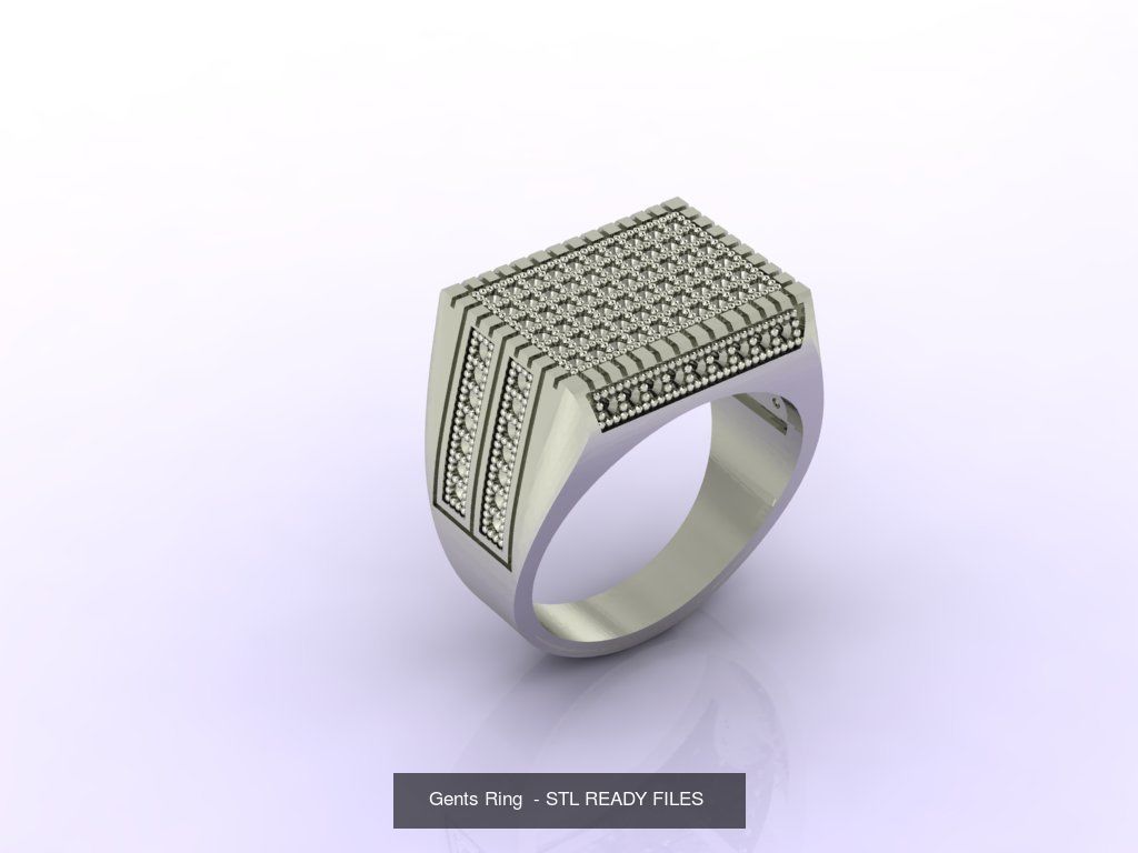 76 Files - STL 3D Model Gent Ring Gents Ring 3D print model  3D Model Collection_14