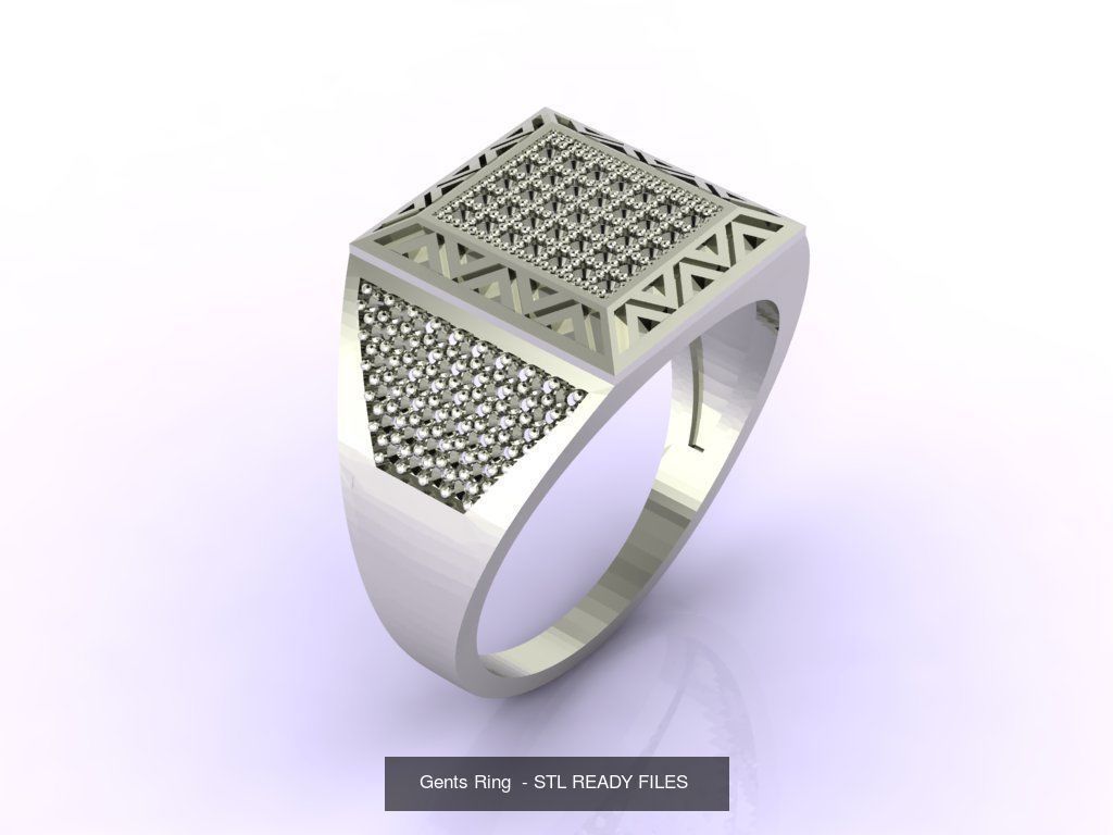 76 Files - STL 3D Model Gent Ring Gents Ring 3D print model  3D Model Collection_19