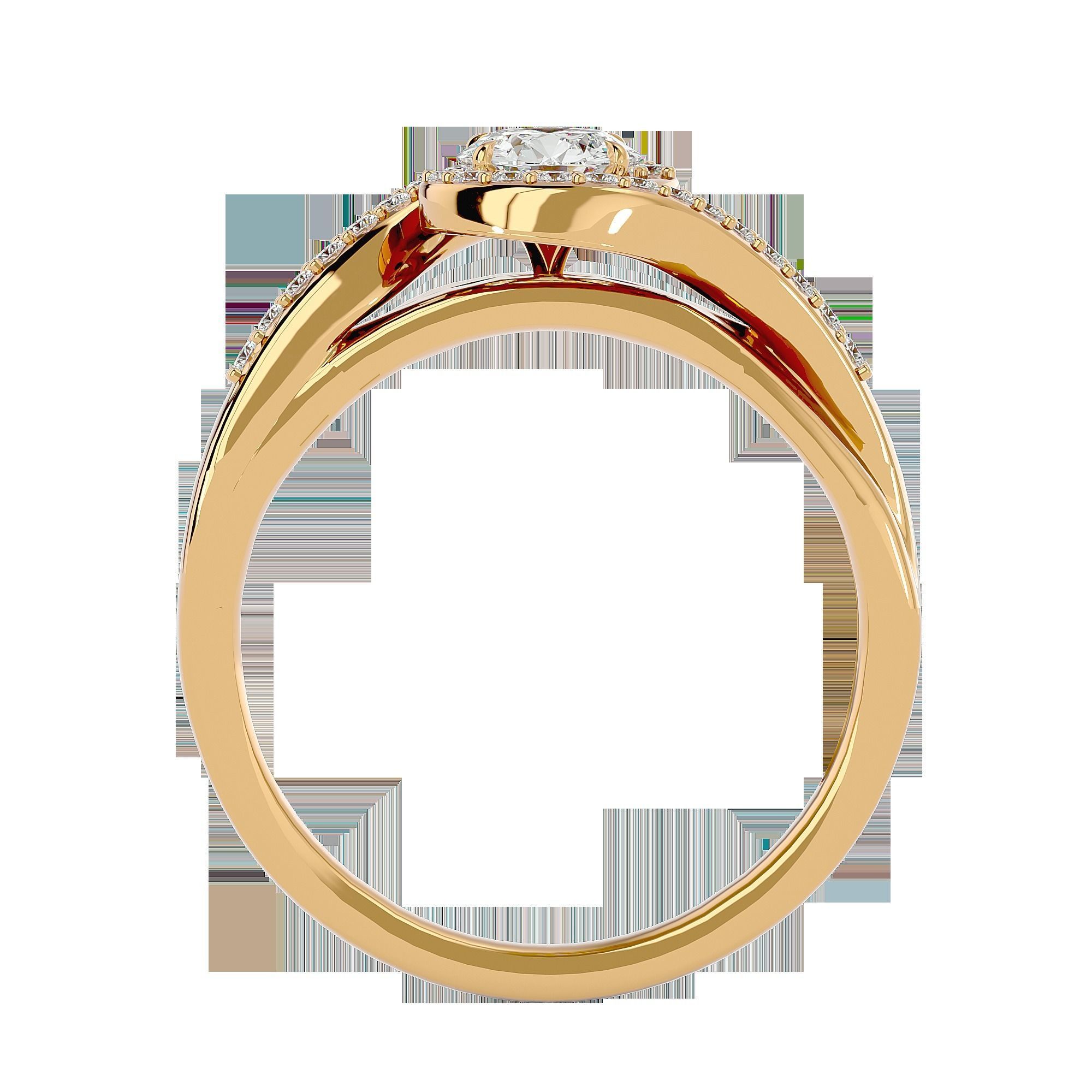 Solitaire ring model 3D print model_10