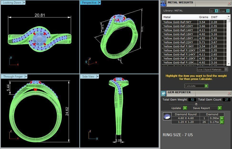Solitaire ring model 3D print model_25