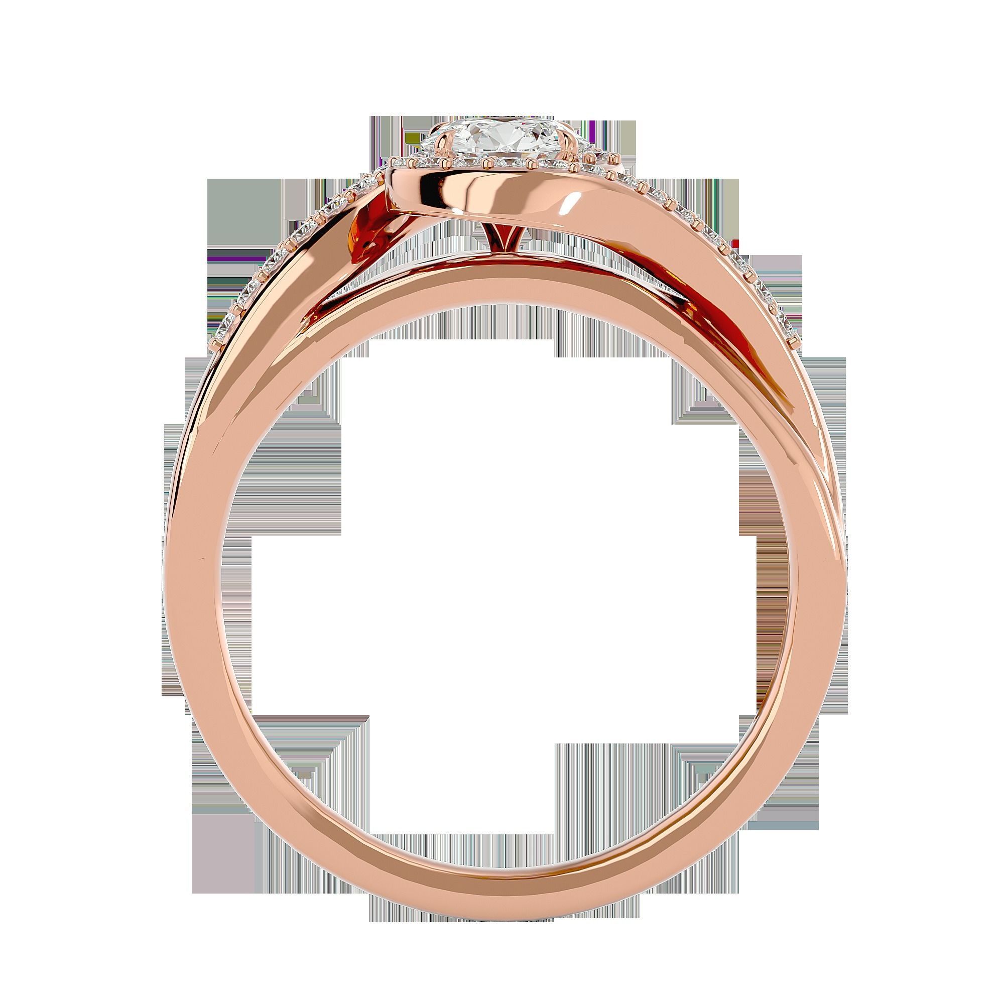 Solitaire ring model 3D print model_12