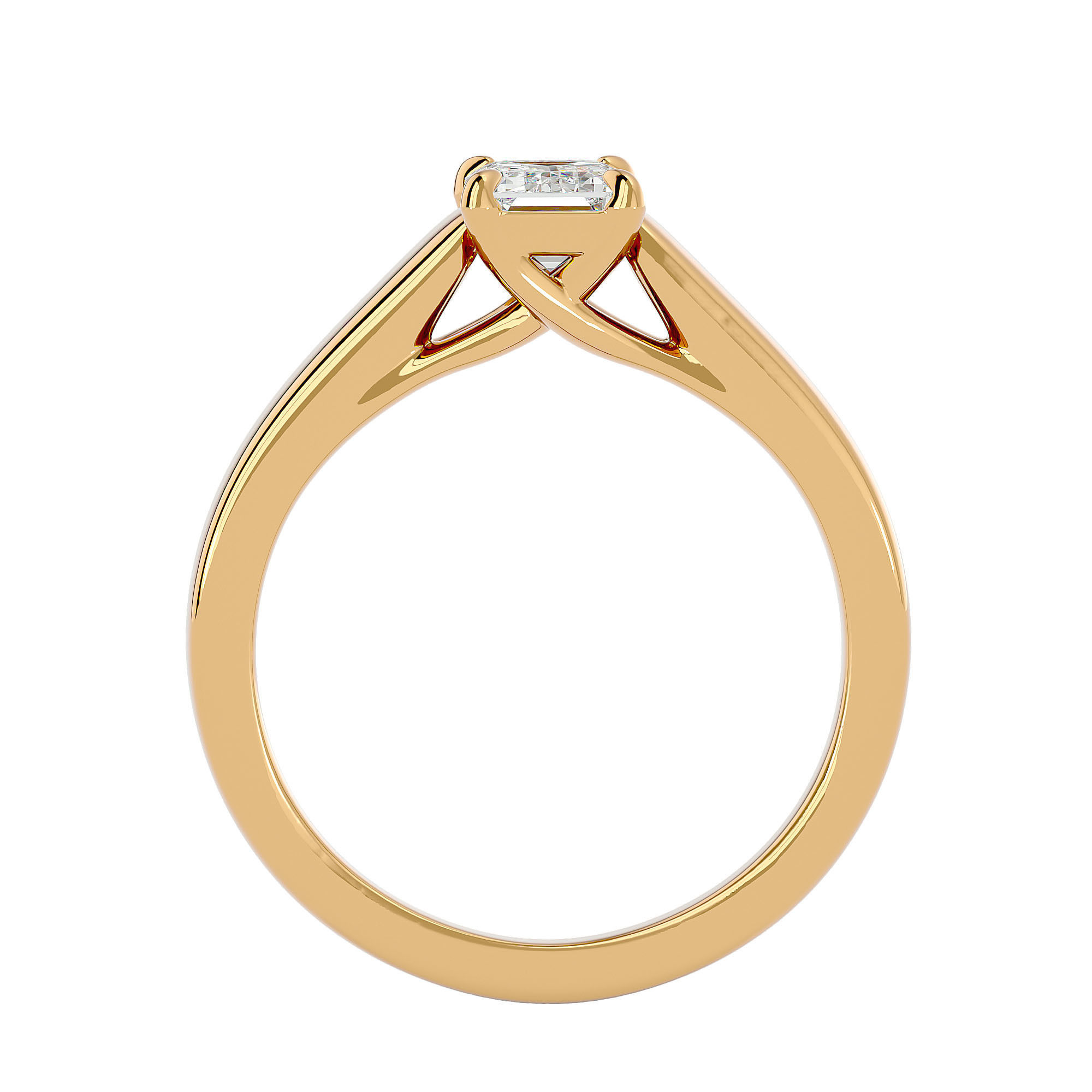 Solitaire ring model 3D print model_9