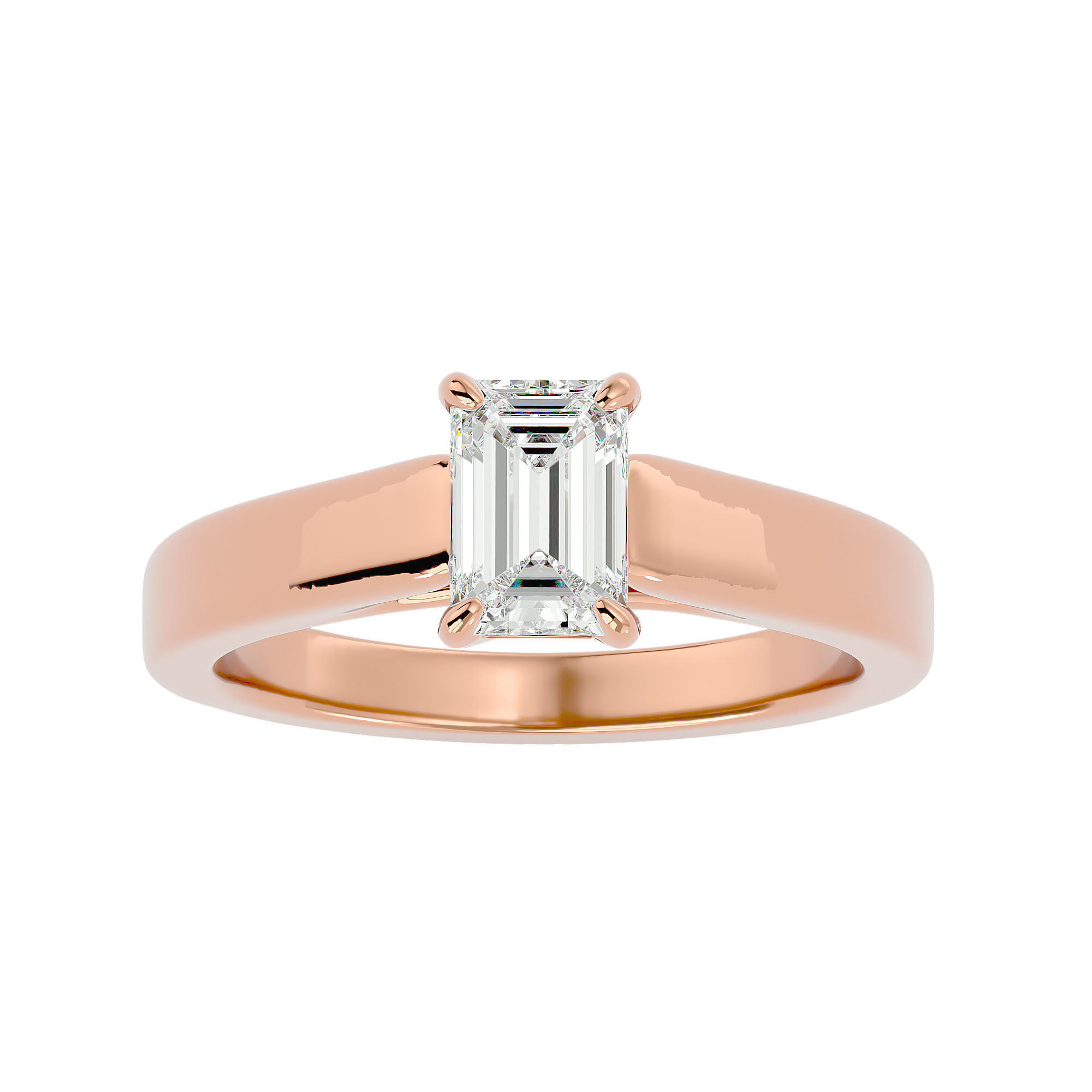Solitaire ring model 3D print model_3