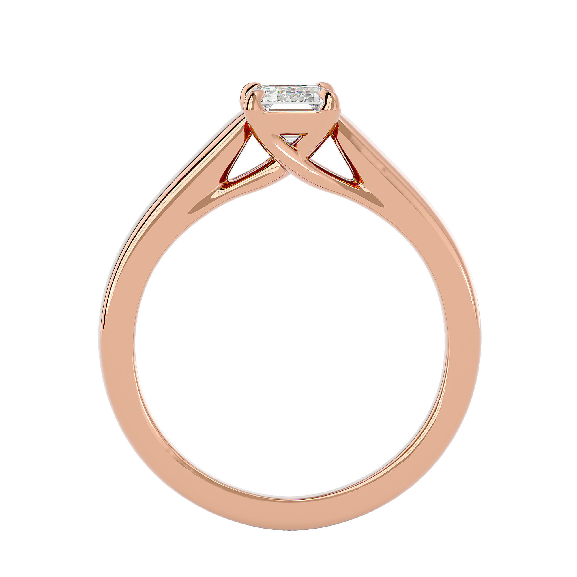 Solitaire ring model 3D print model_11