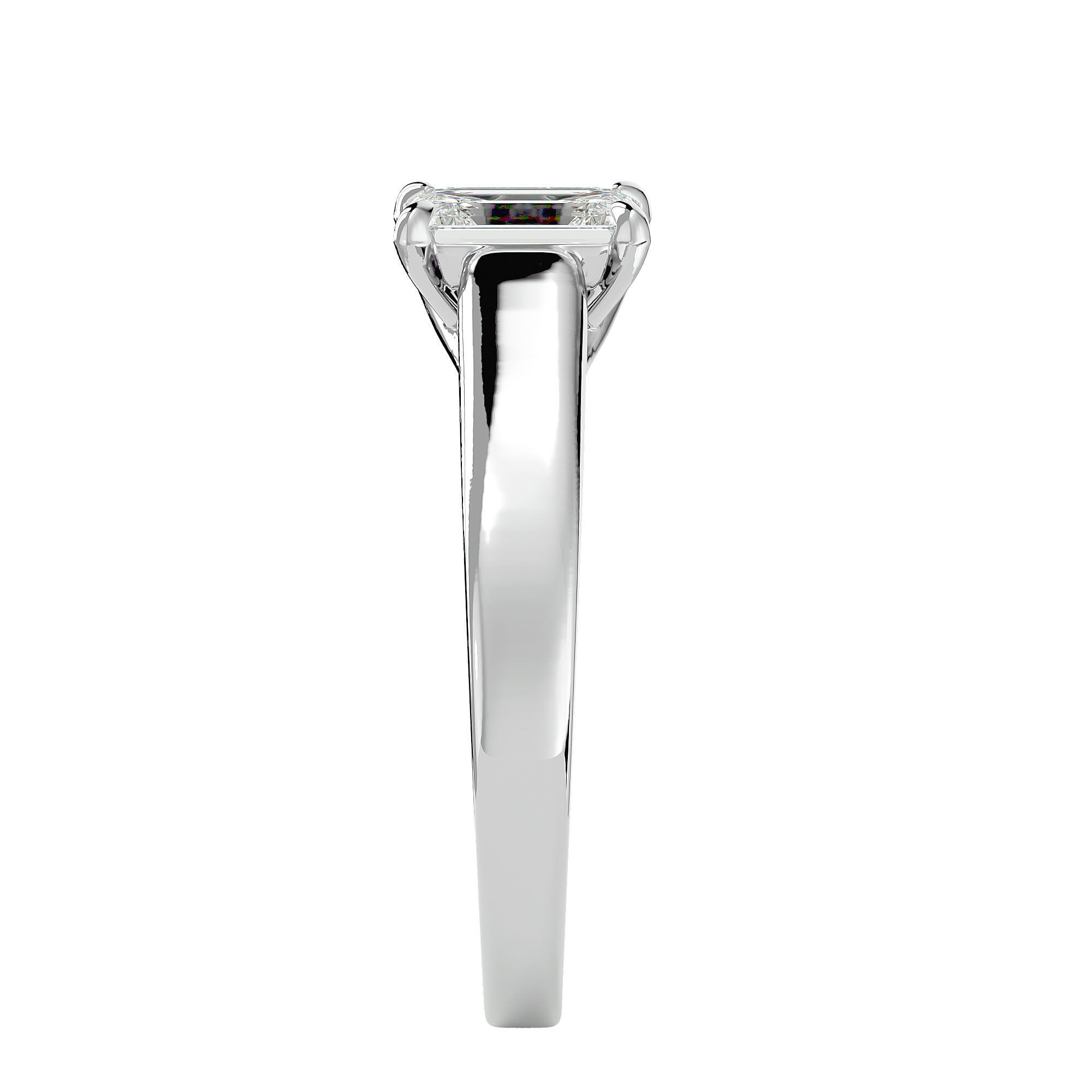 Solitaire ring model 3D print model_17