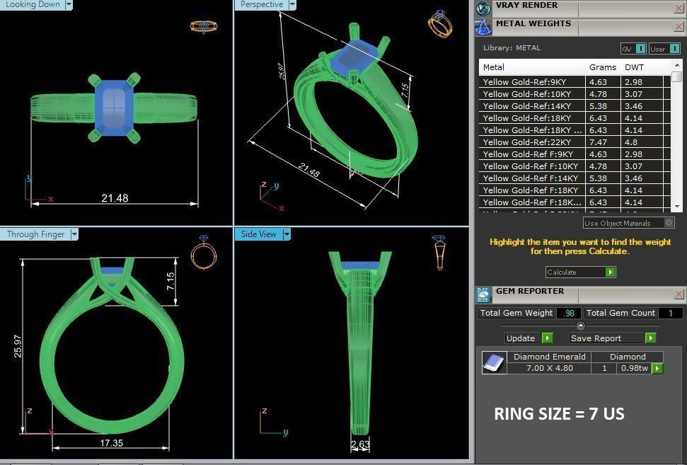 Solitaire ring model 3D print model_25