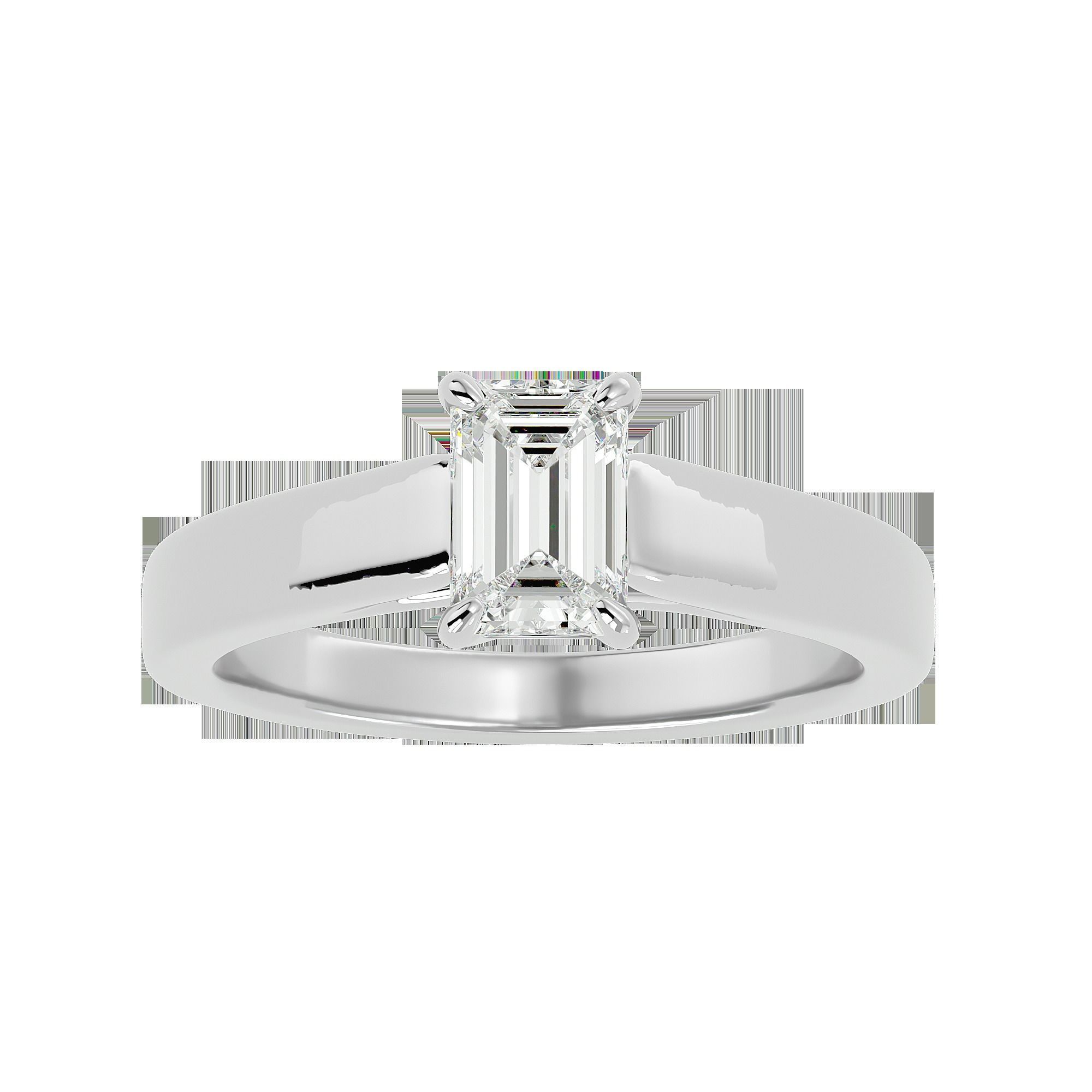 Solitaire ring model 3D print model_6