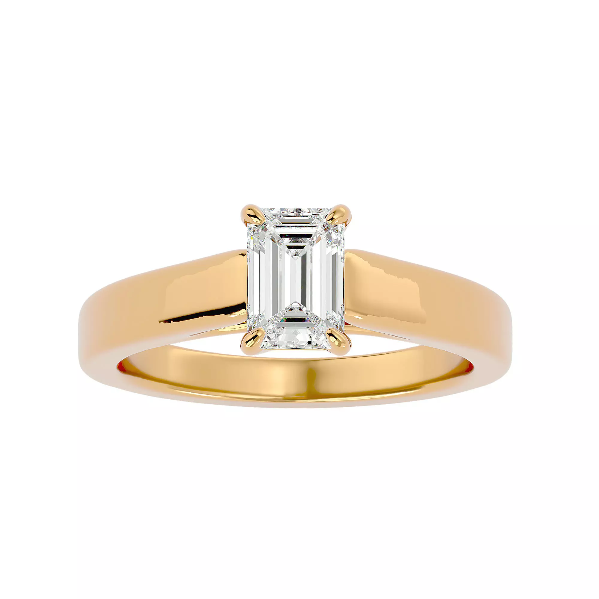 Solitaire ring model 3D print model_0