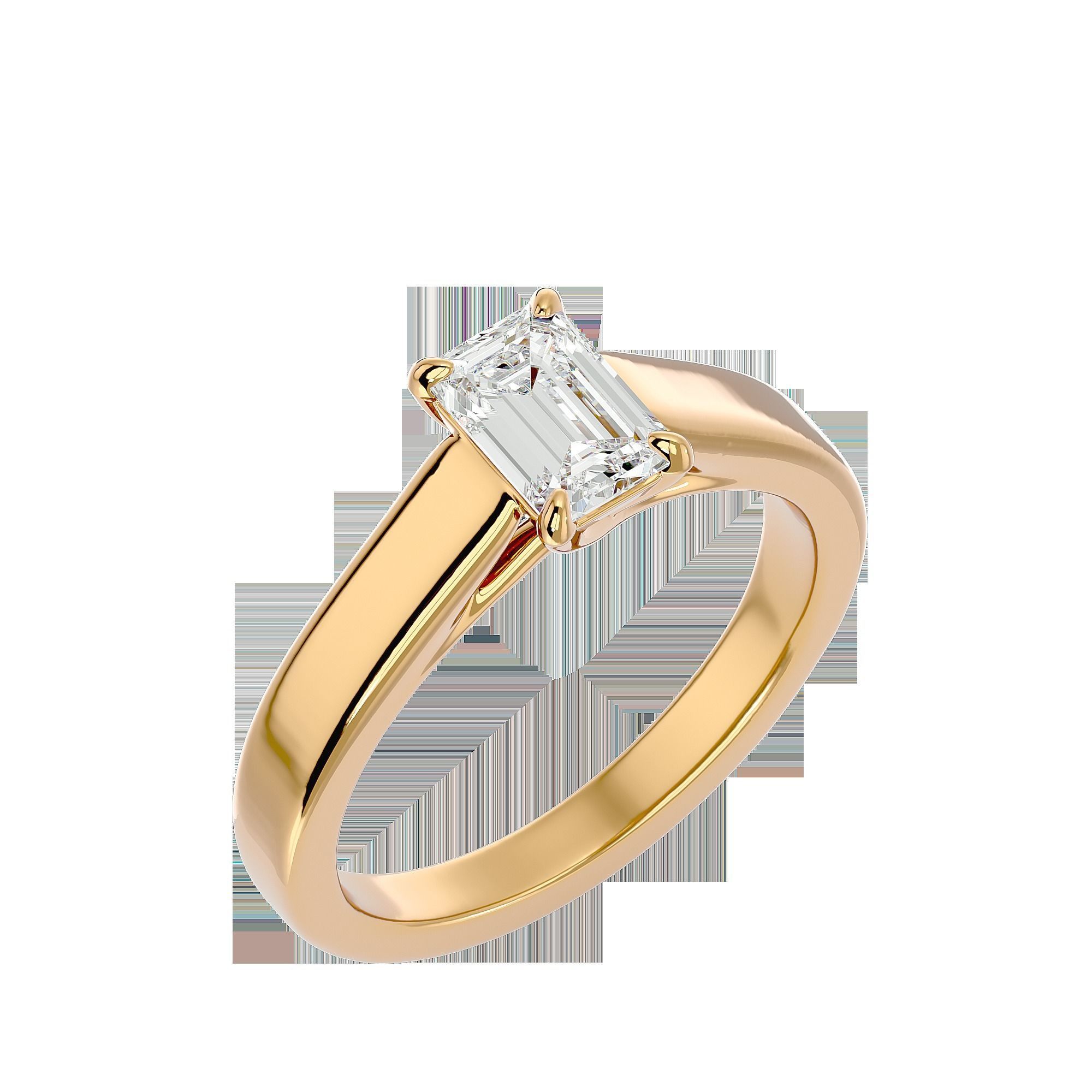 Solitaire ring model 3D print model_22