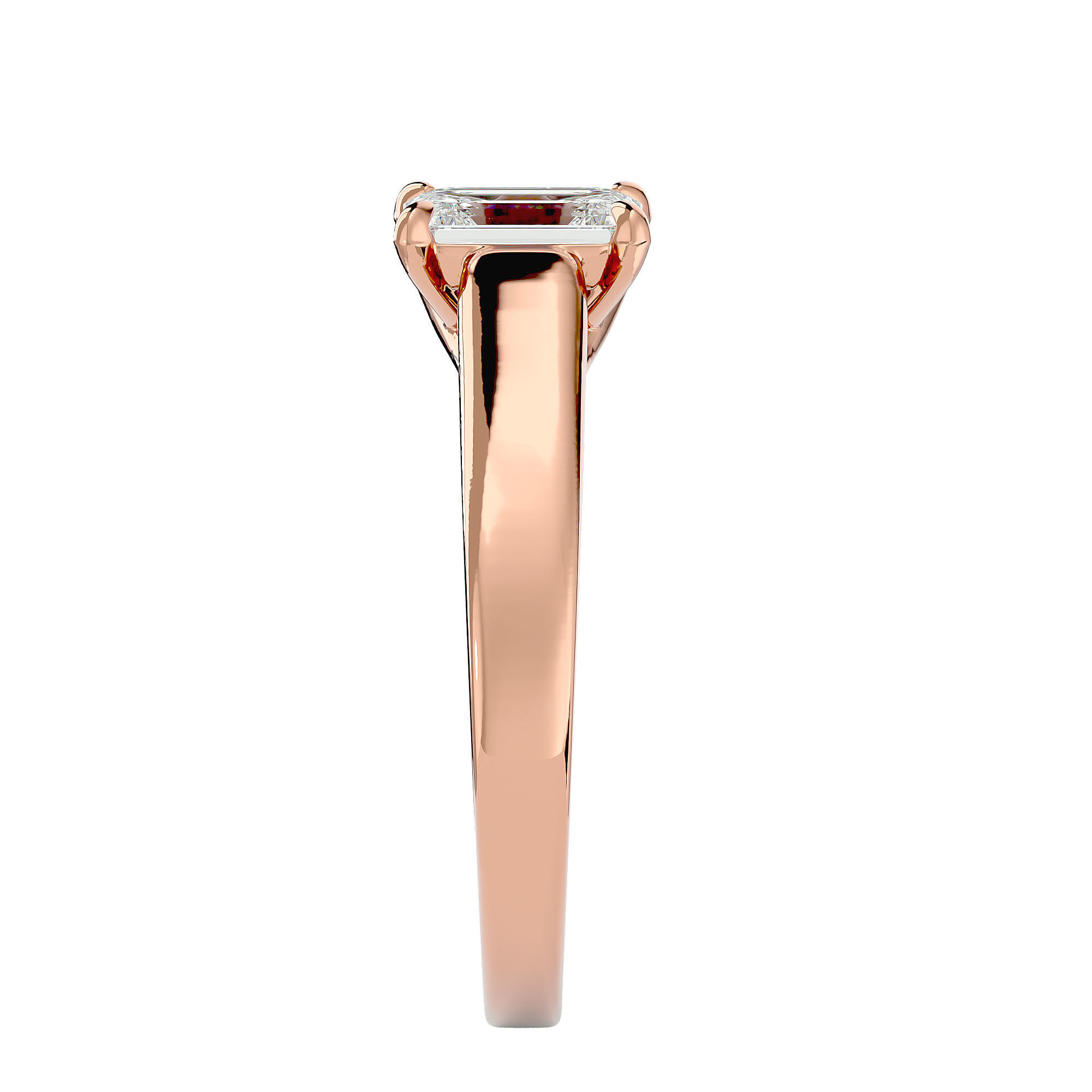 Solitaire ring model 3D print model_15