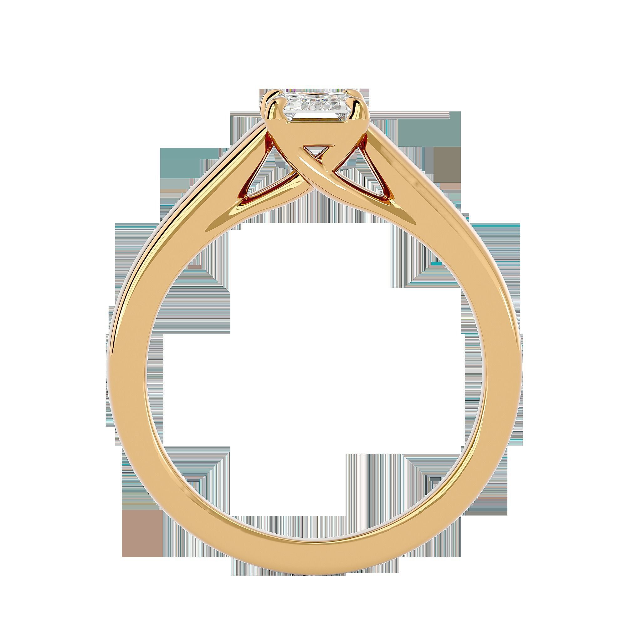 Solitaire ring model 3D print model_10