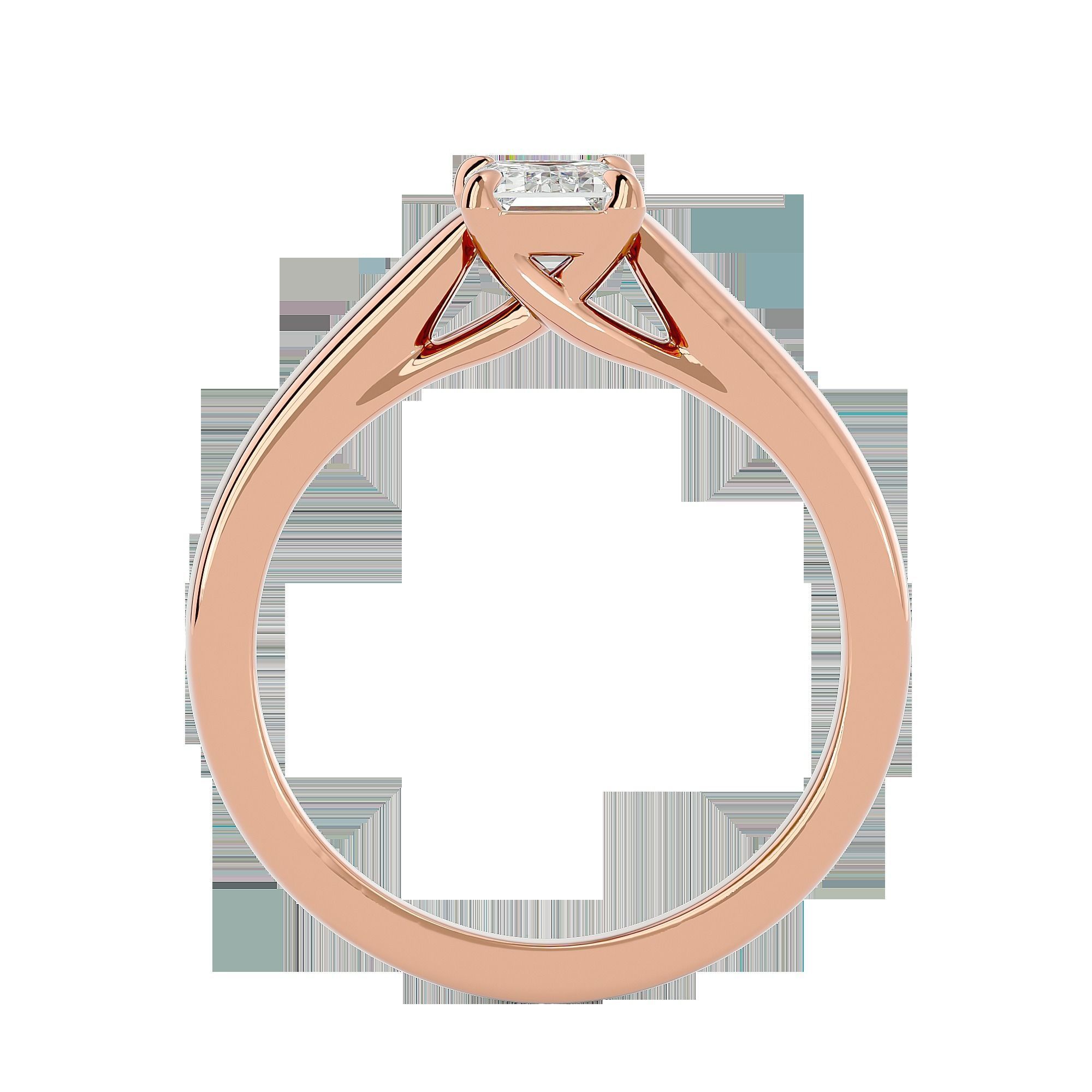 Solitaire ring model 3D print model_12