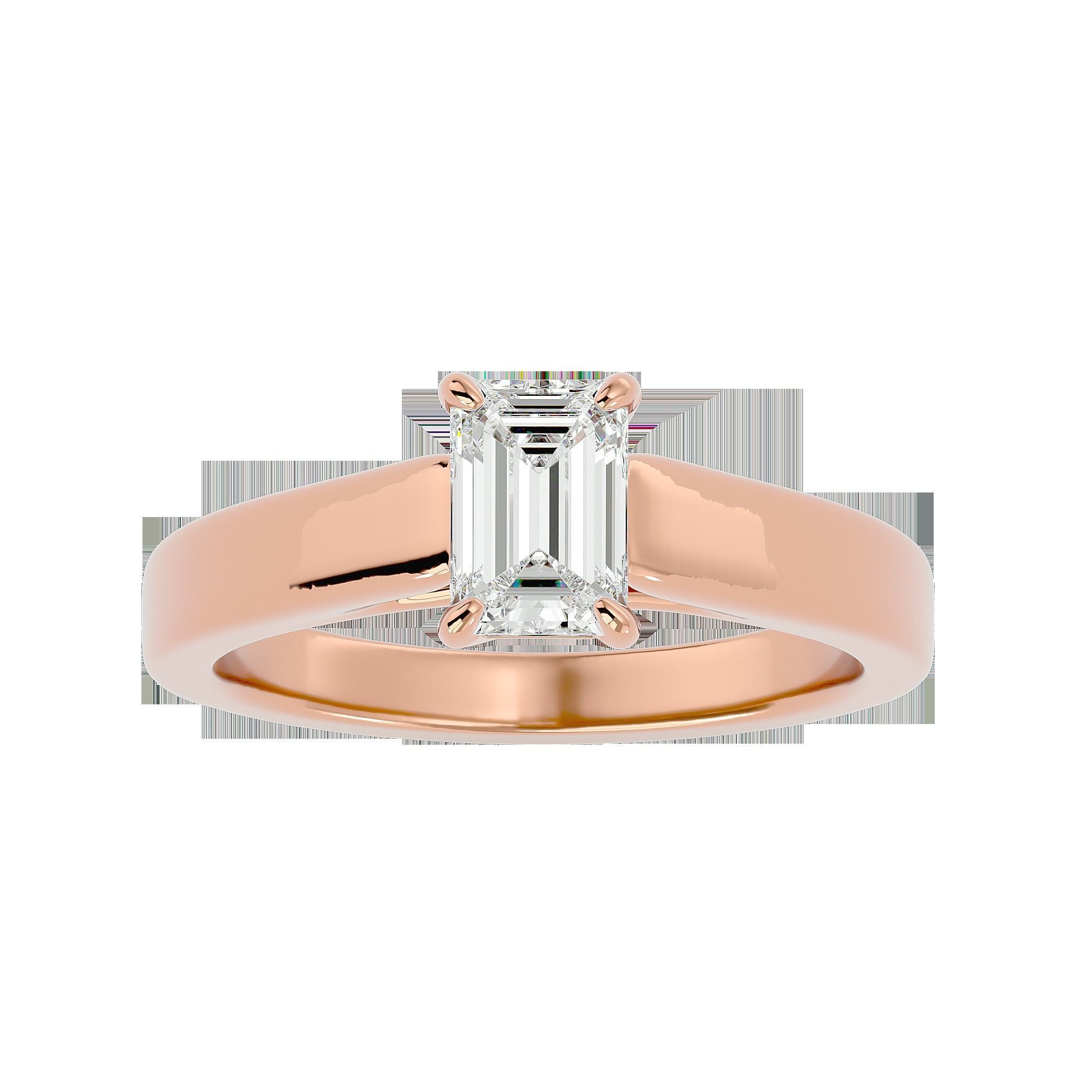 Solitaire ring model 3D print model_4