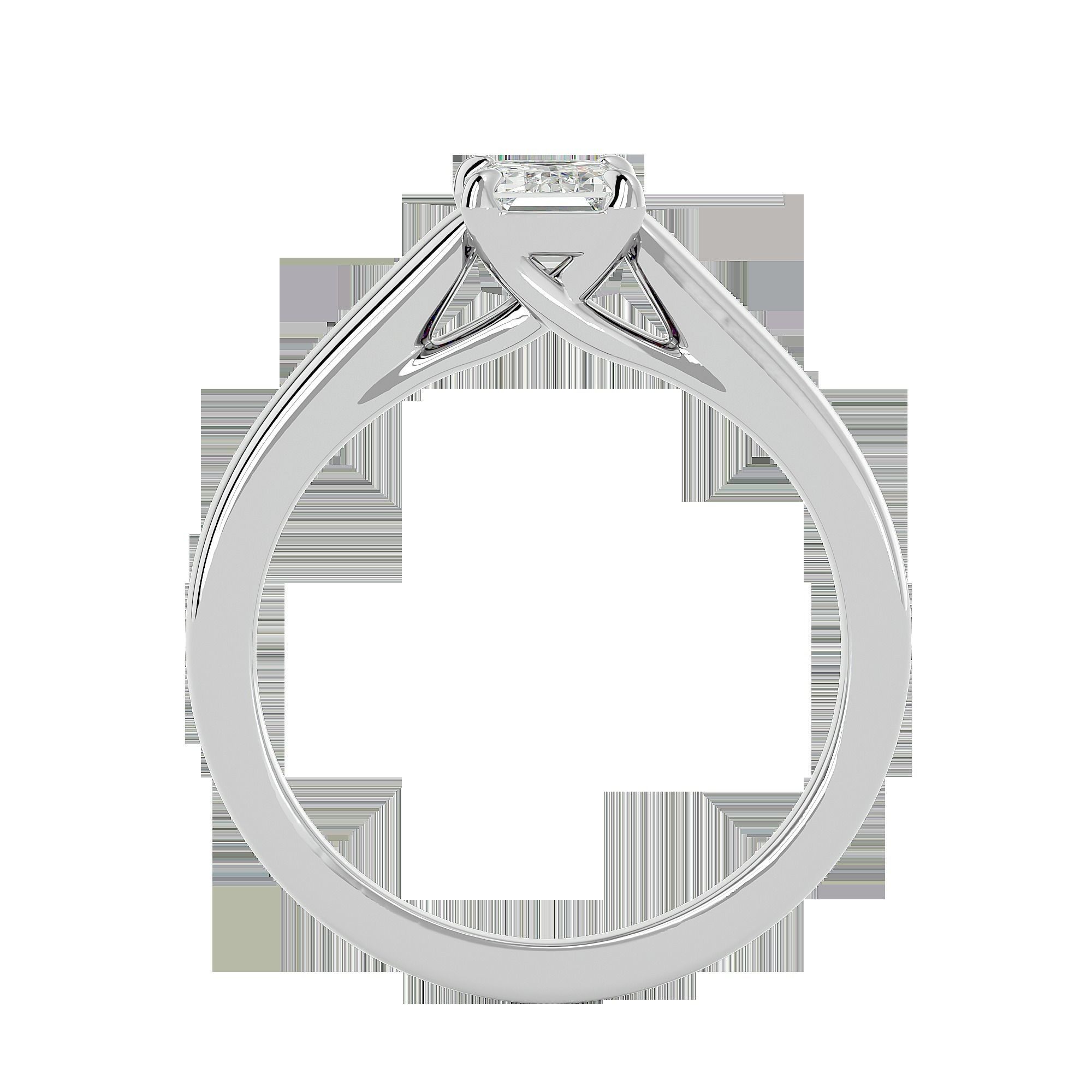 Solitaire ring model 3D print model_8