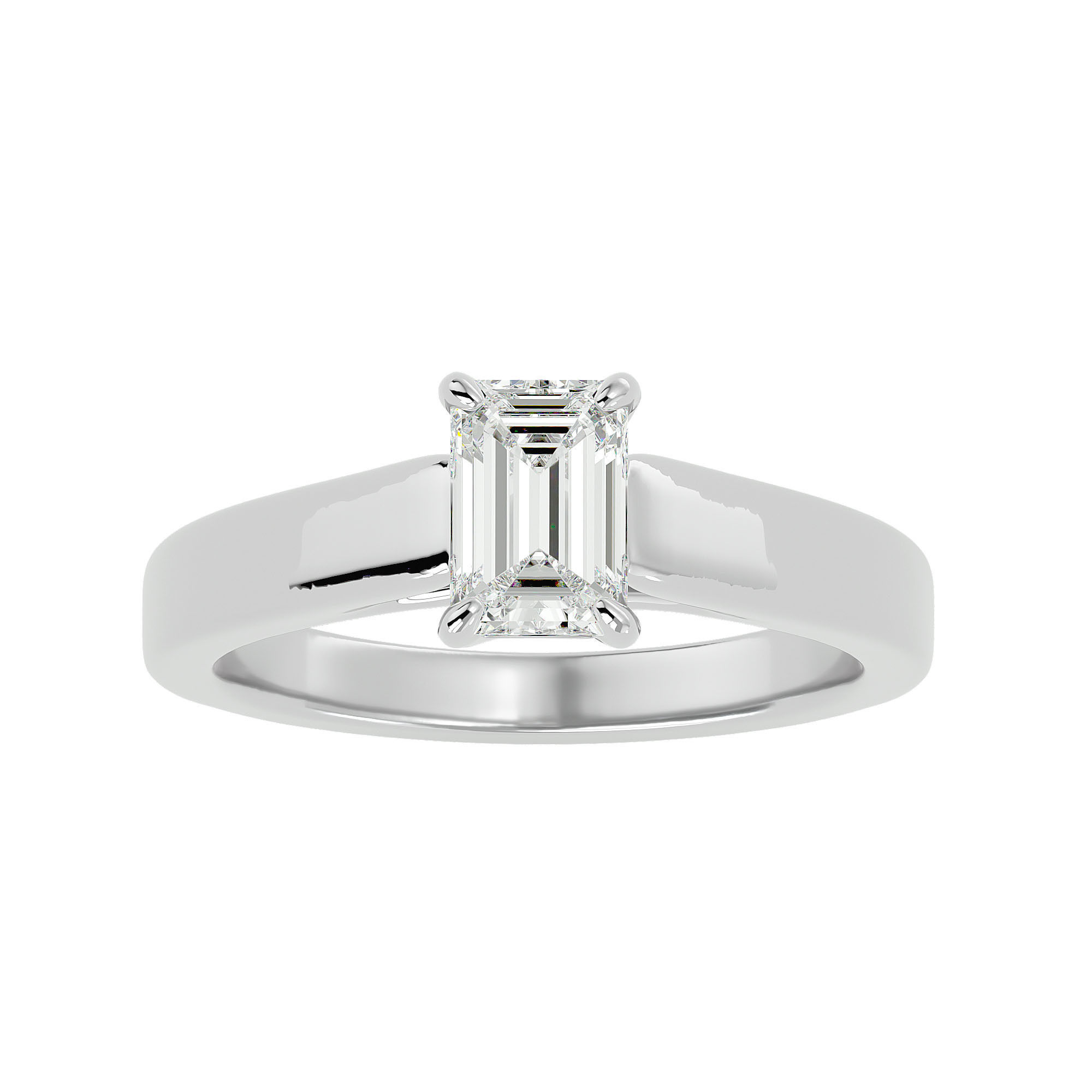 Solitaire ring model 3D print model_5