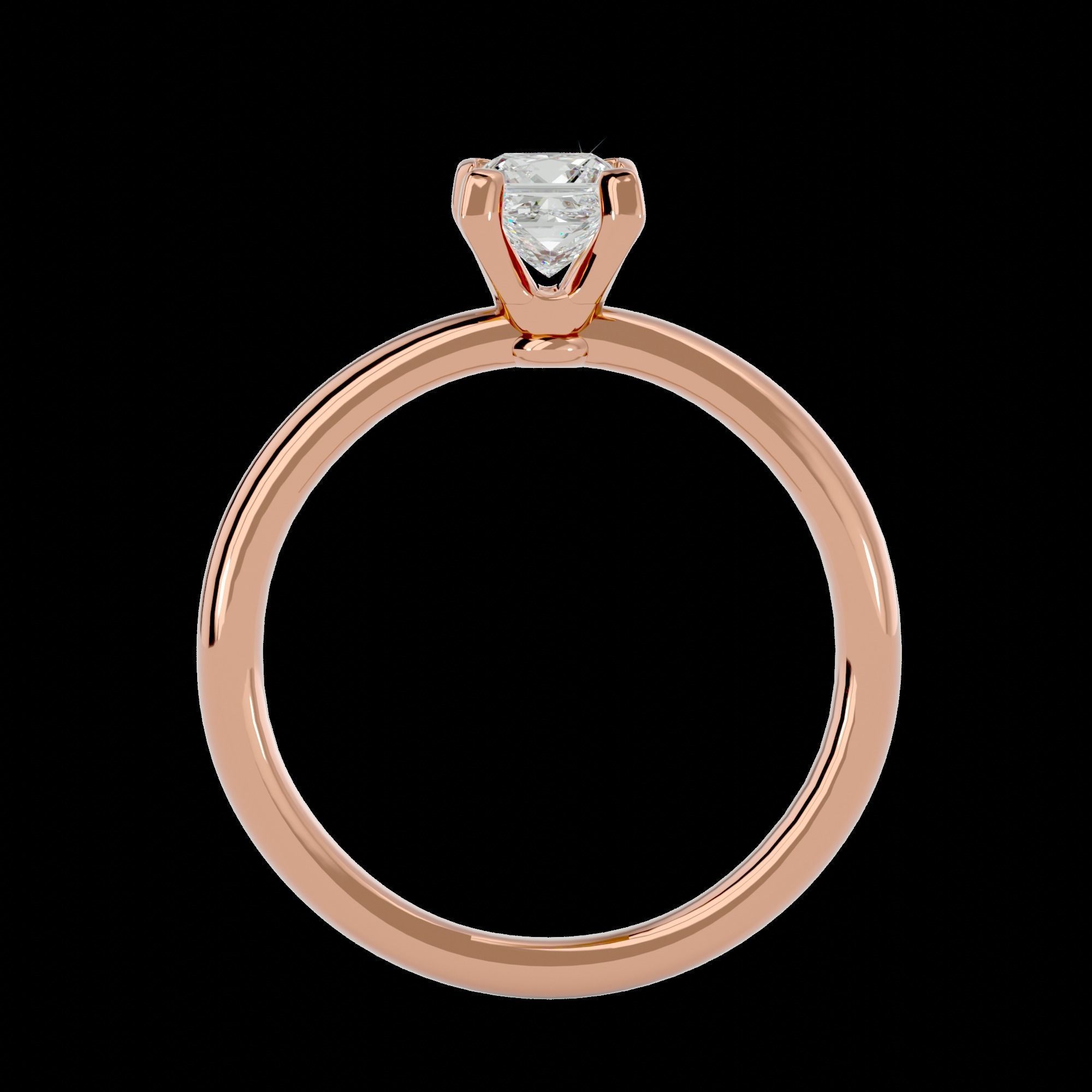 Solitaire ring model 3D print model_13
